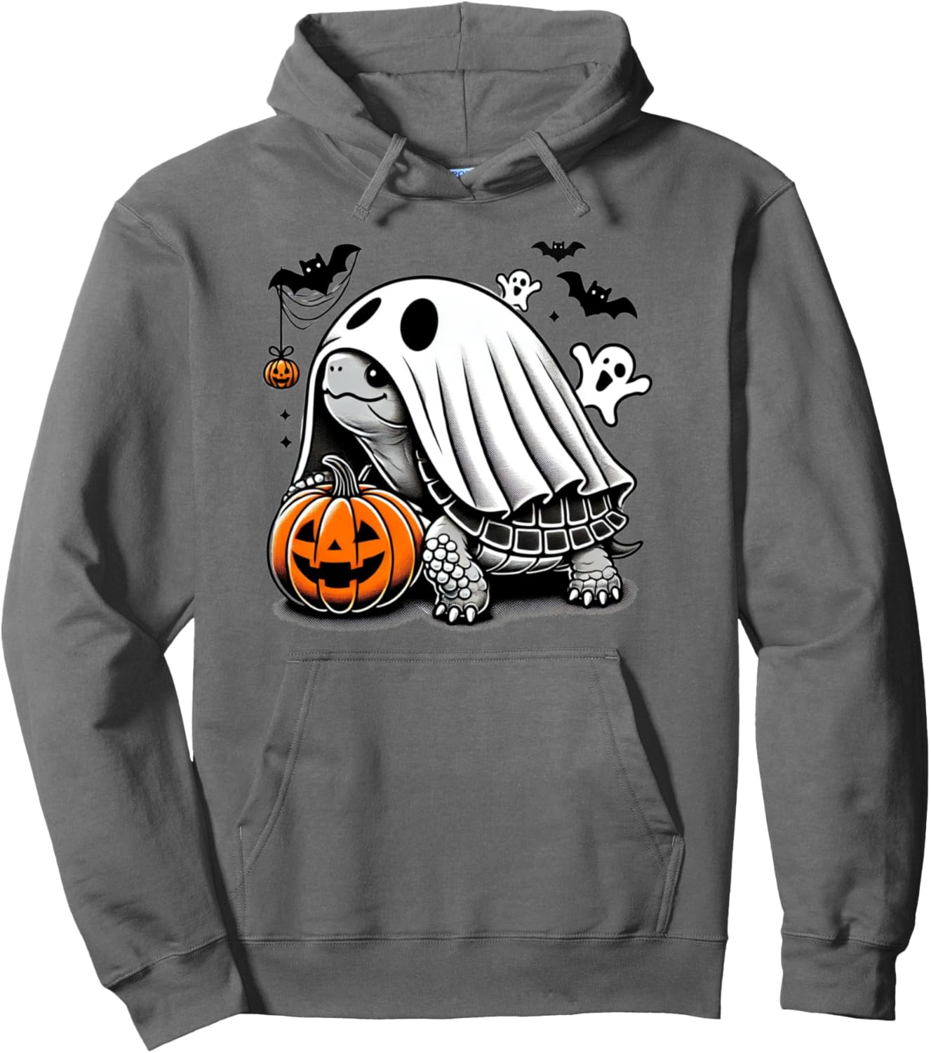 Halloween Turtle Ghost Pumpkin Costume Terrapin Tortoise Pullover Hoodie