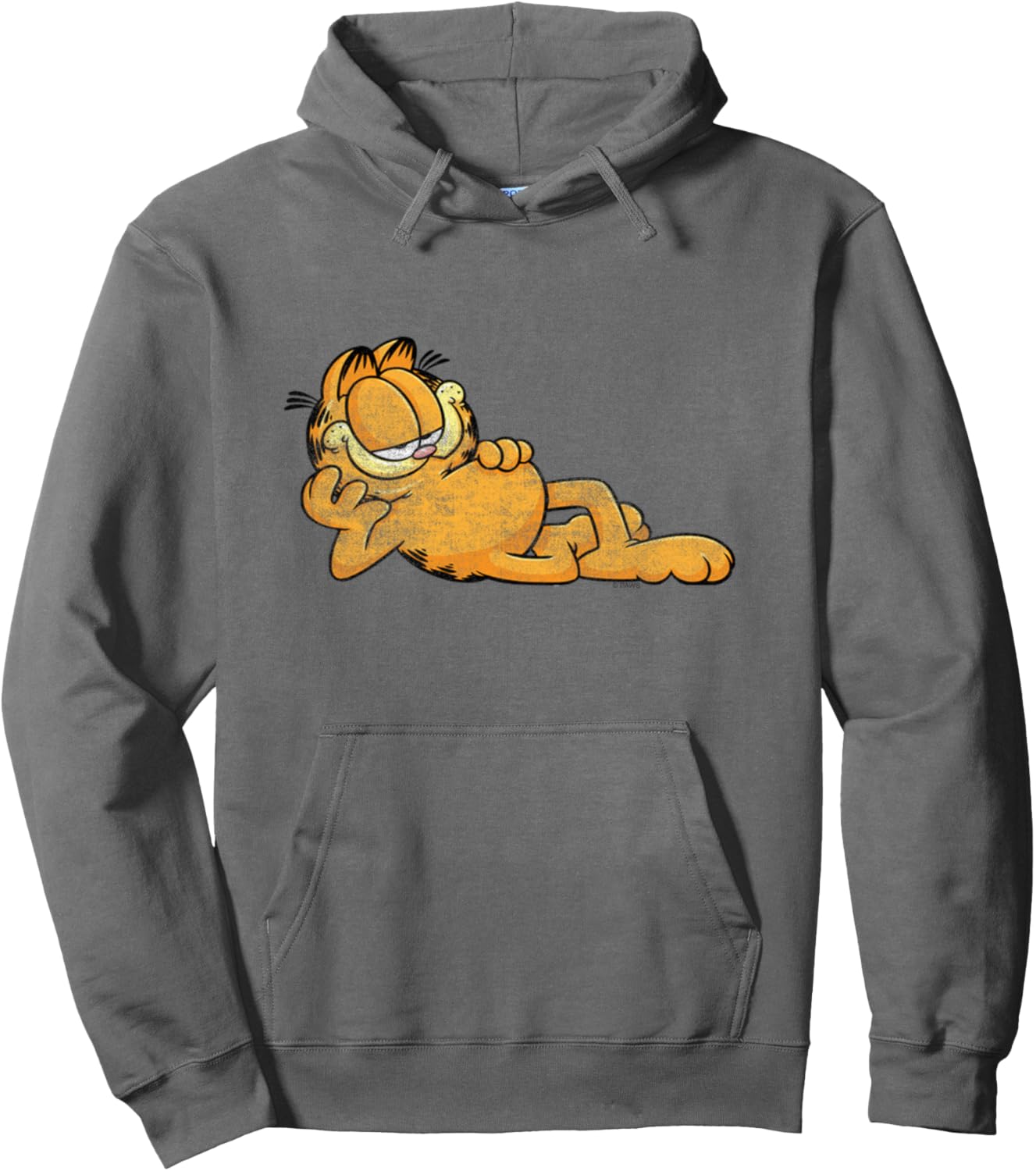 Garfield Happy Lounging Cartoon Cat Pullover Hoodie