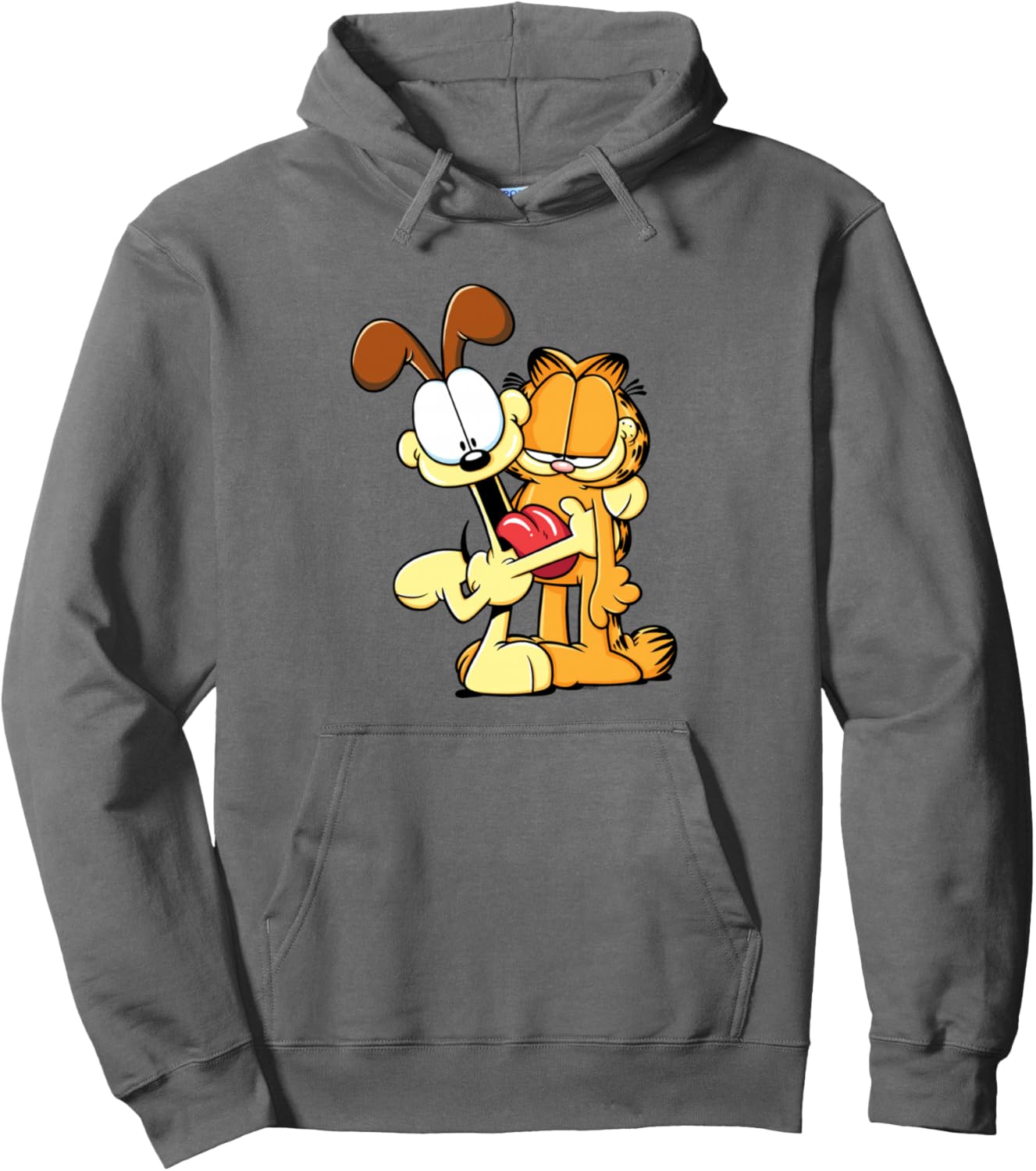 Garfield Cute Odie Hugging Garfield Love Cartoon Cat Pullover Hoodie