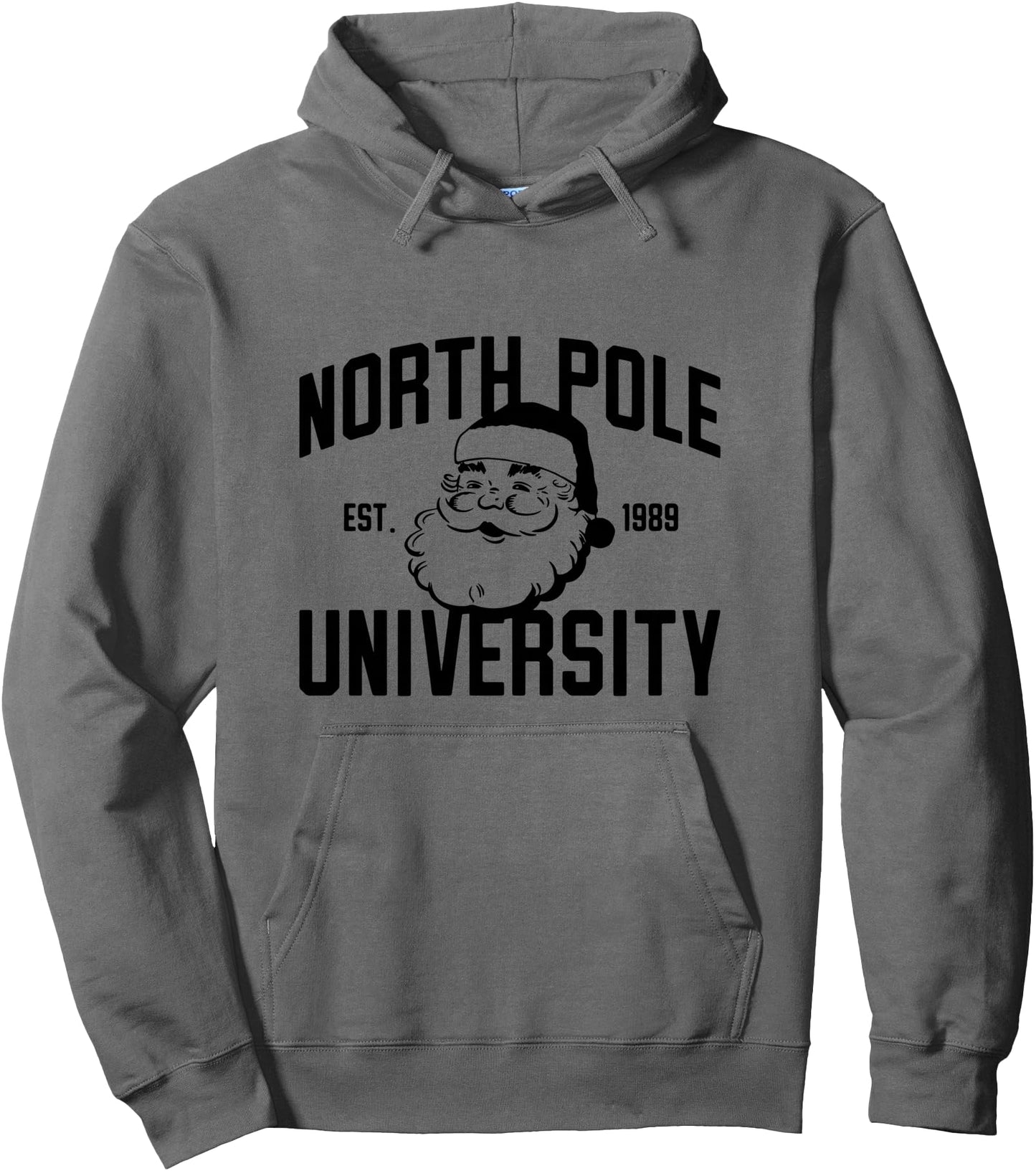 North Pole University Santa Claus Funny PJ Party Christmas Pullover Hoodie