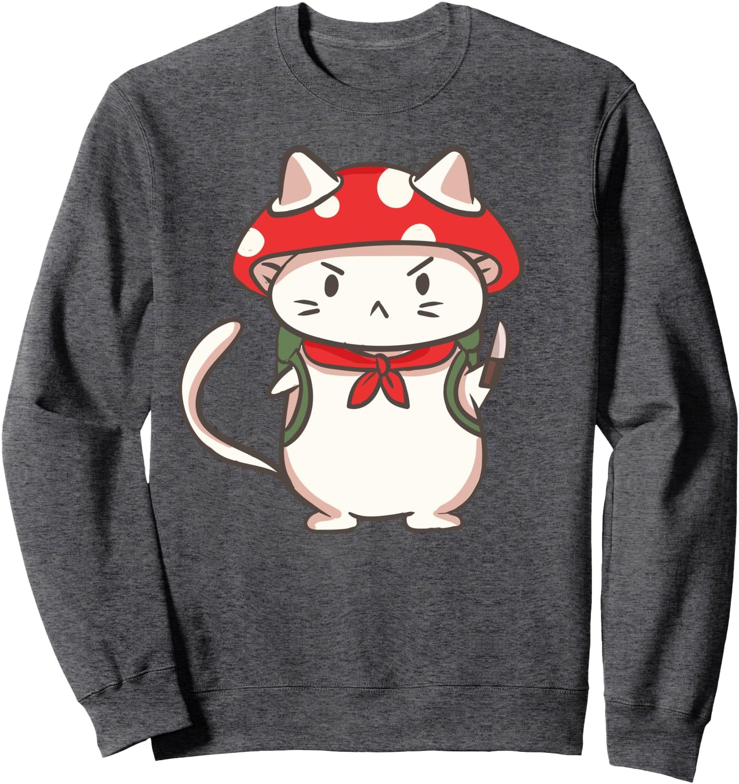 Mushroom Cat - Cute Kawaii Anime Aesthetic Japanese Sweatshirt