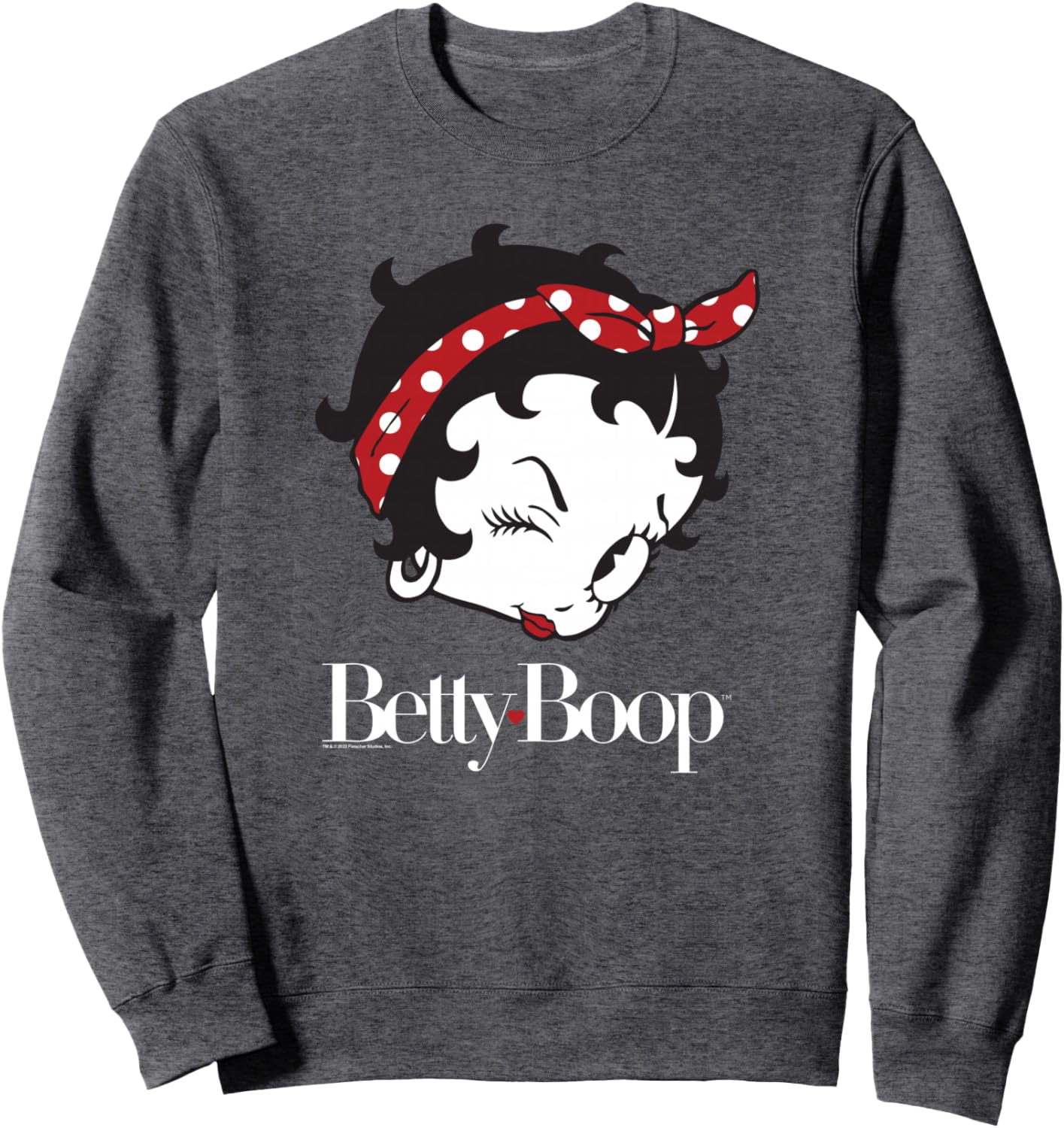 Betty Boop Vintage Big Head Wink Bandana Sweatshirt