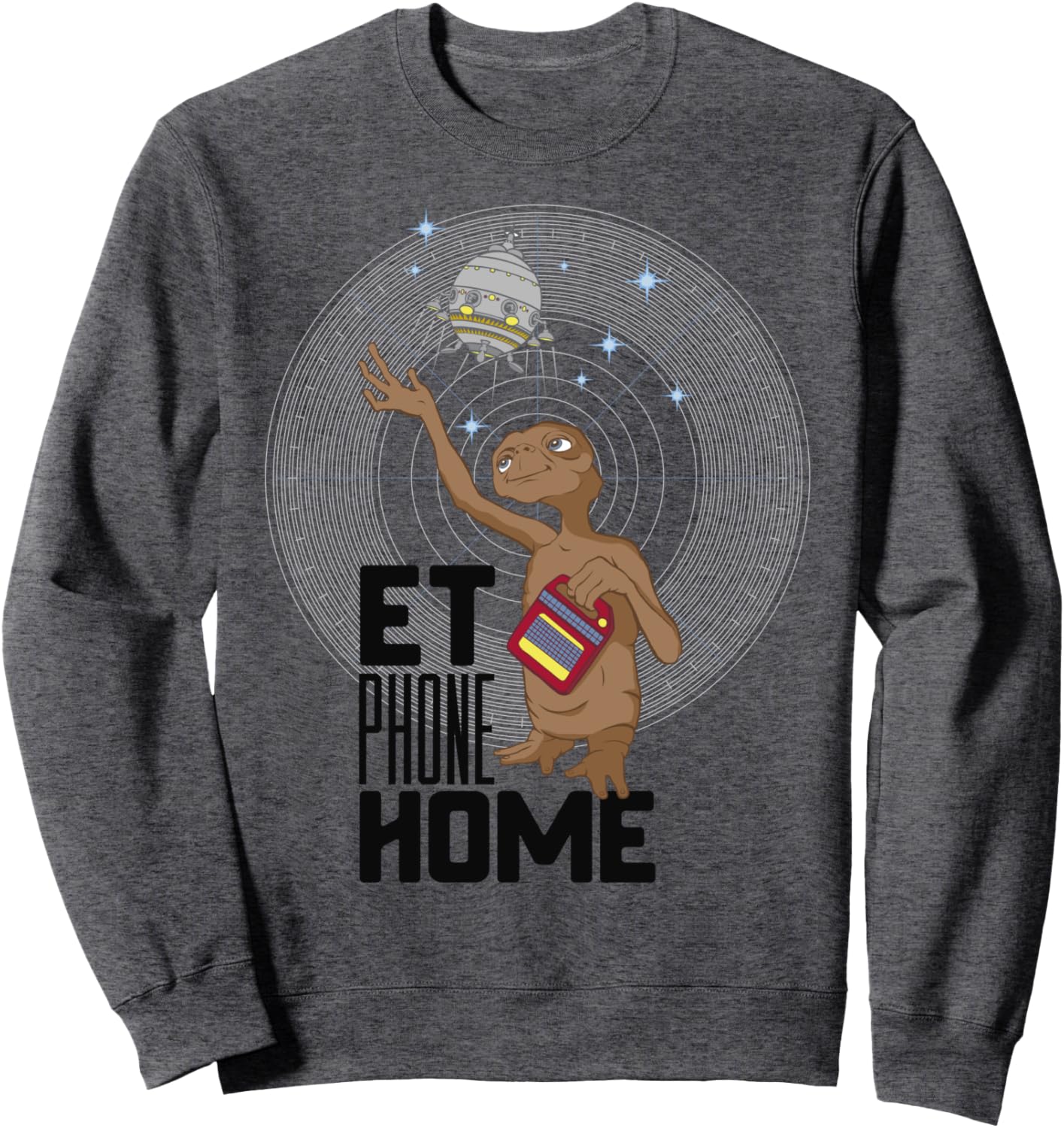 E.T. Phone Home Spaceship Flying Away Sweatshirt Sweatshirt