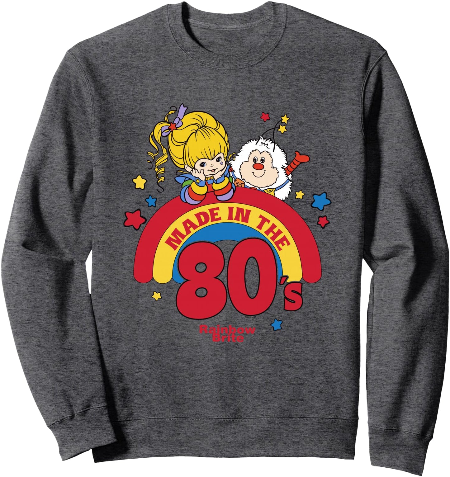 Rainbow Brite Me In The 80's Colorful Retro Big Chest Logo Sweatshirt