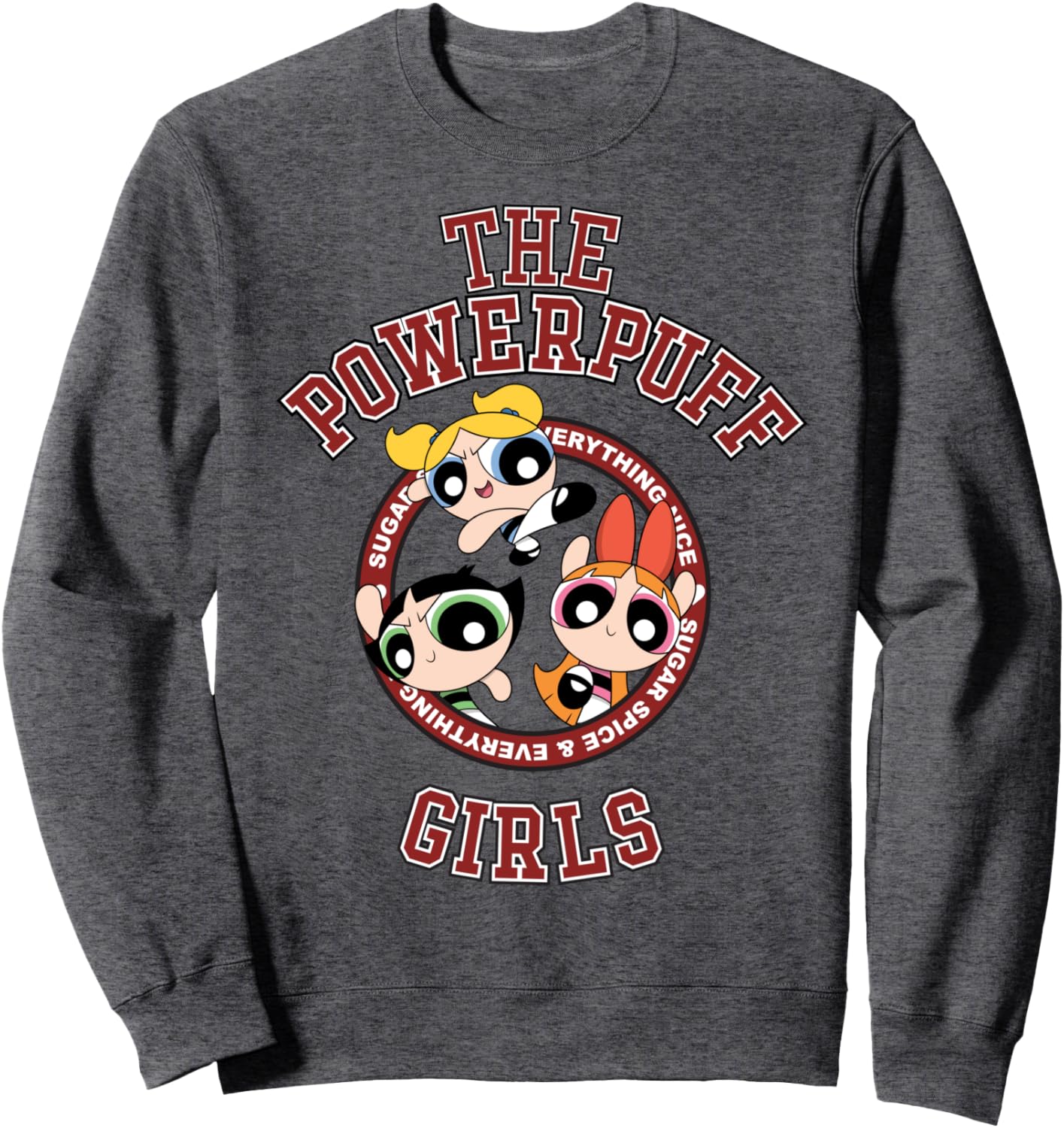The Powerpuff Girls Varsity Style Fashion Sweatshirt