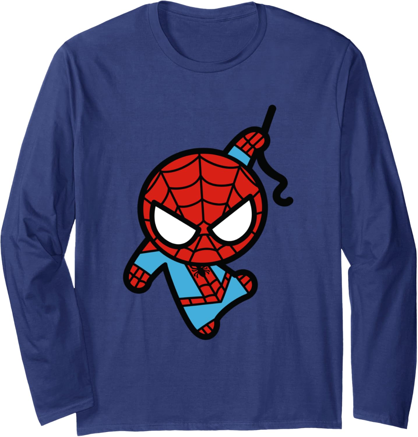 Marvel Kawaii Chibi Spider-Man Cute Swinging Action Long Sleeve
