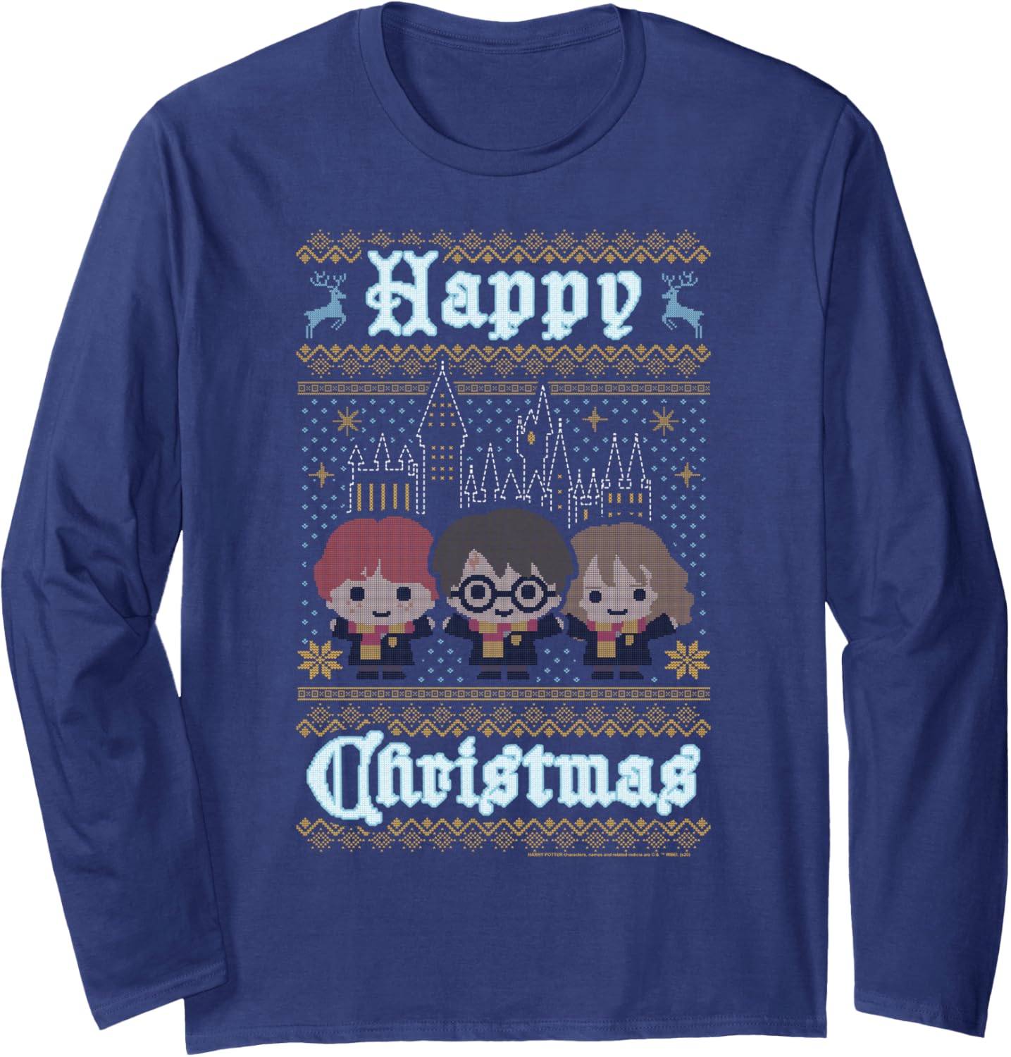 Harry Potter Happy Christmas Chibi Ugly Sweater Long Sleeve
