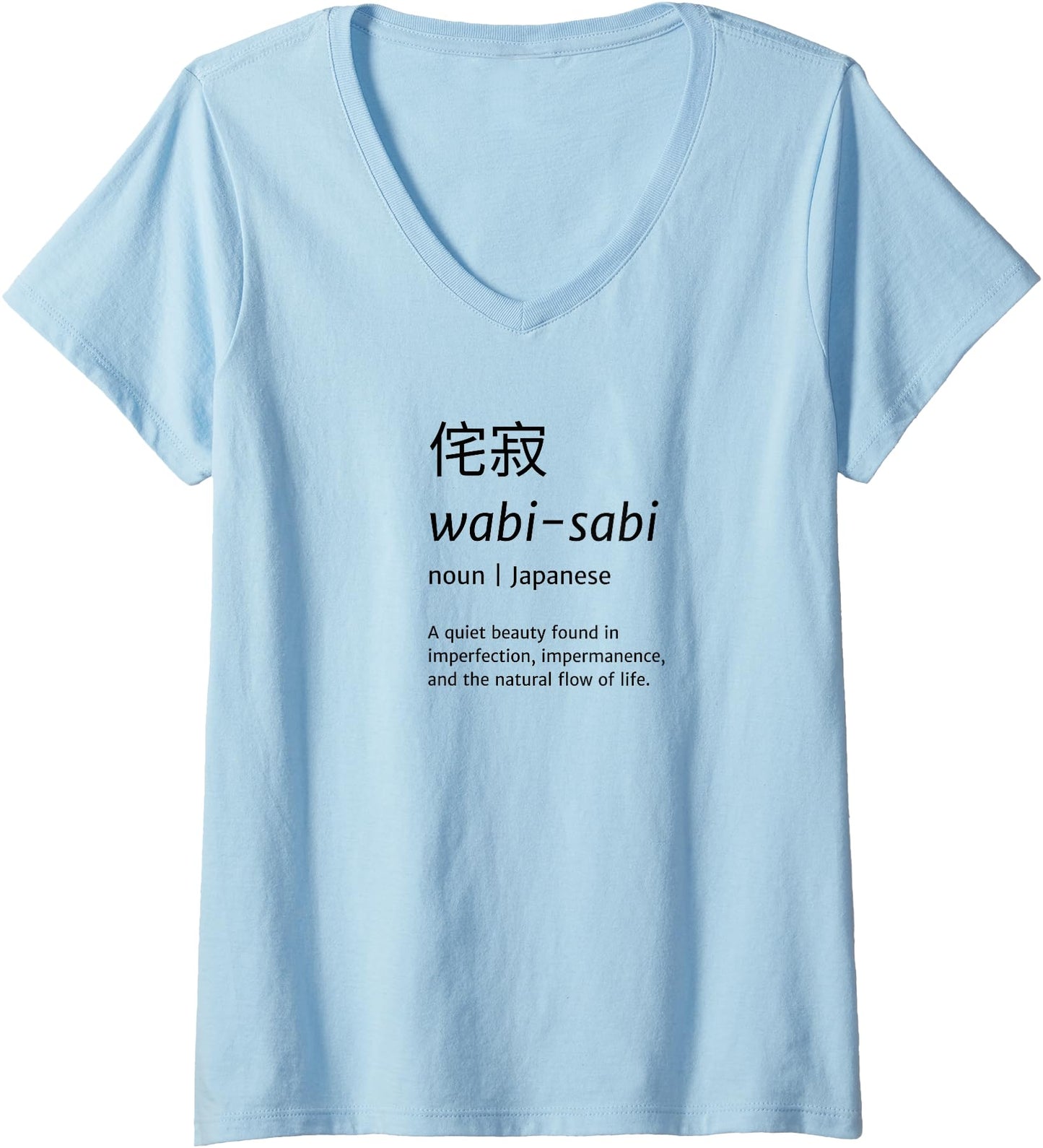 Womens Wabi Sabi Japanese Culture Beauty Zen Gift V-Neck
