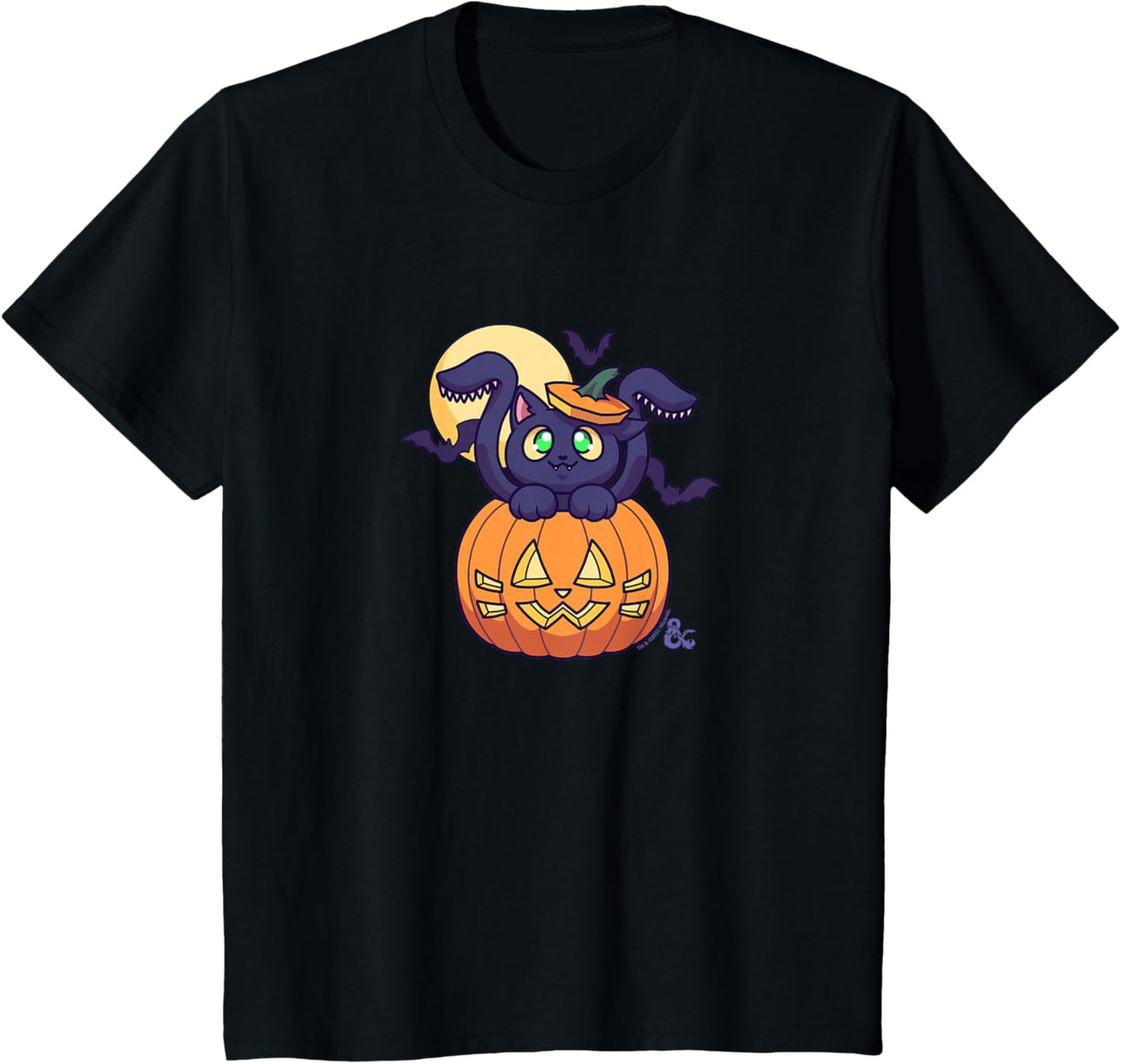 Kids Dungeons & Dragons Halloween Chibi Monster Cat Youth Logo