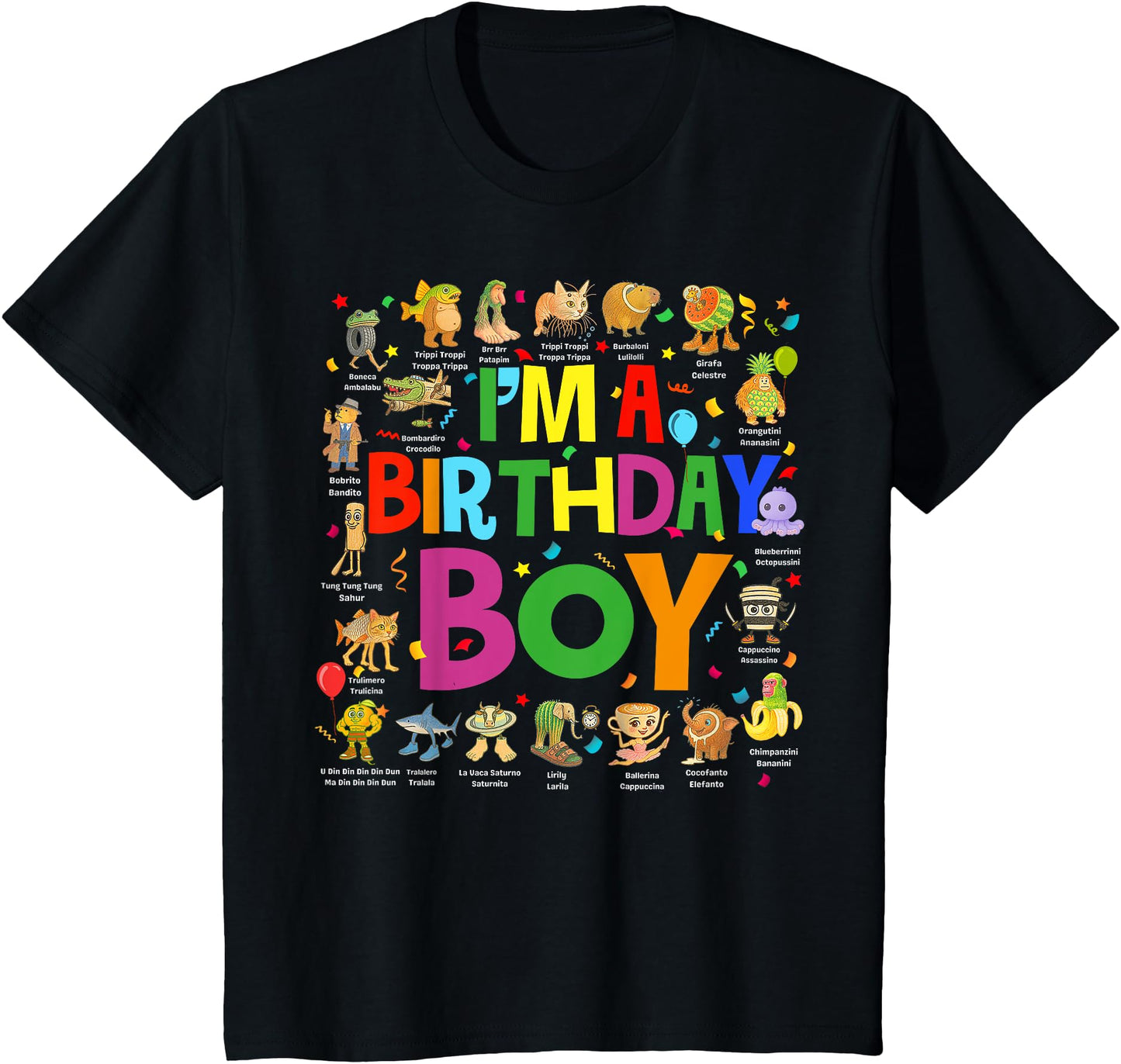 Kids Funny Italian Brainrot I'm The Birthday Boy Bday Meme Decor