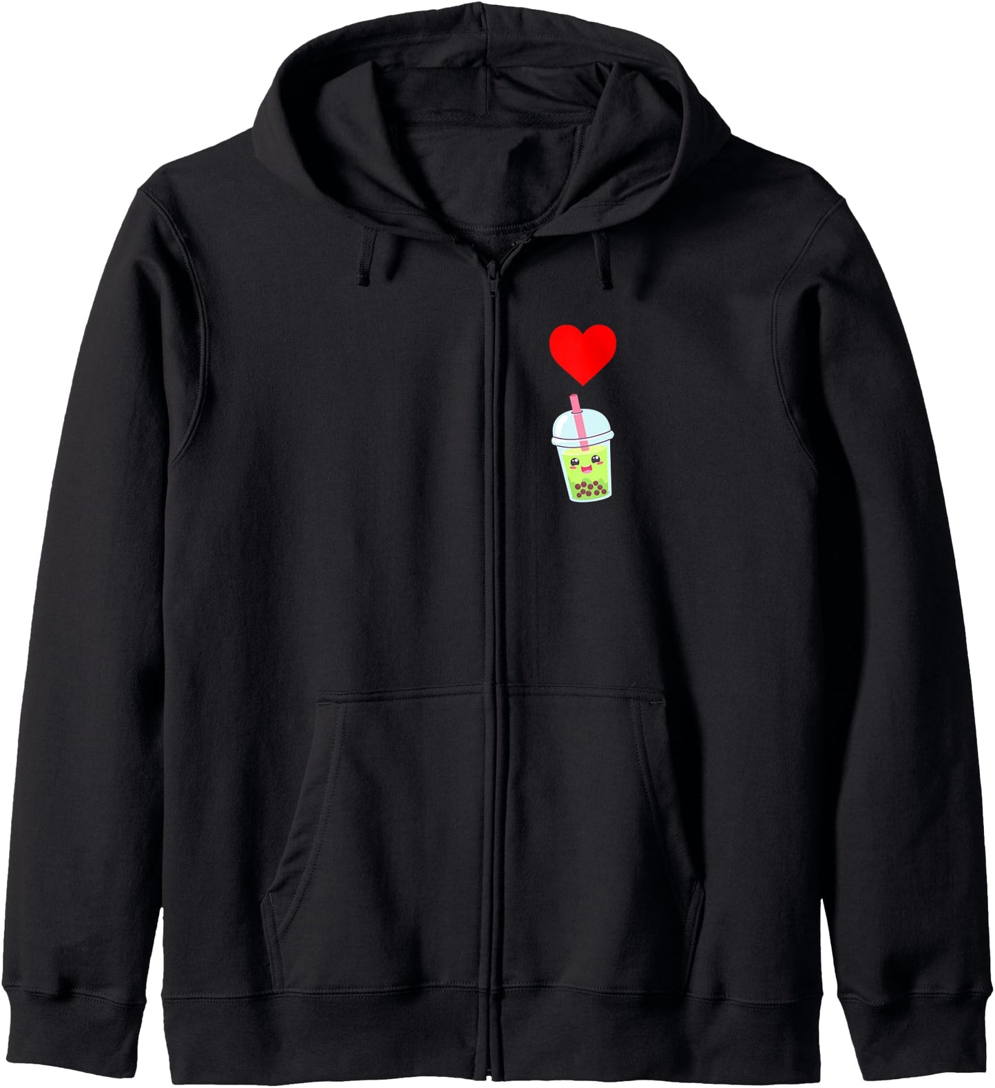 Heart Boba Tea Bubble Anime Kawaii Hoodie