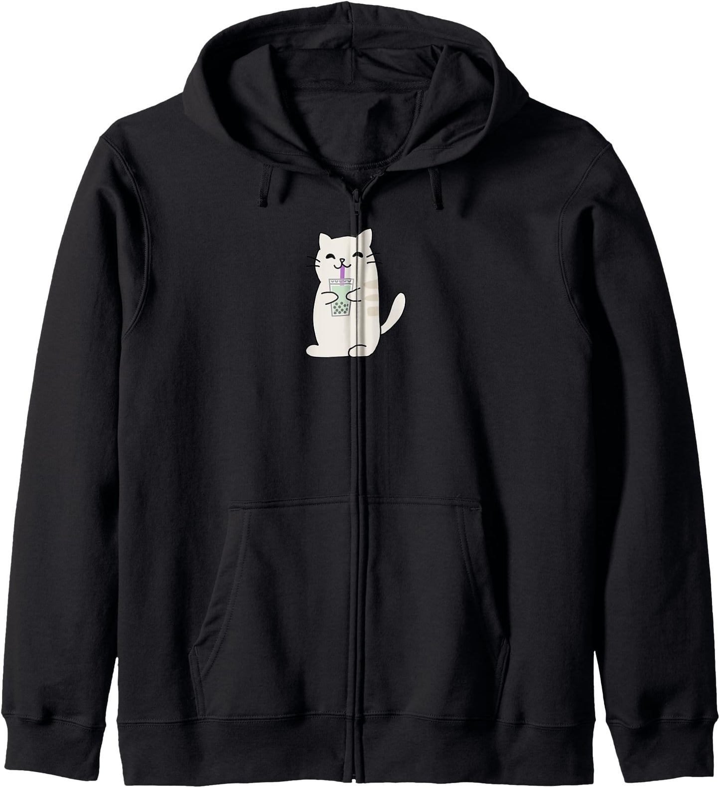 Vintage Japanese Cat Boba Bubble Tea Kawaii Anime Hoodie