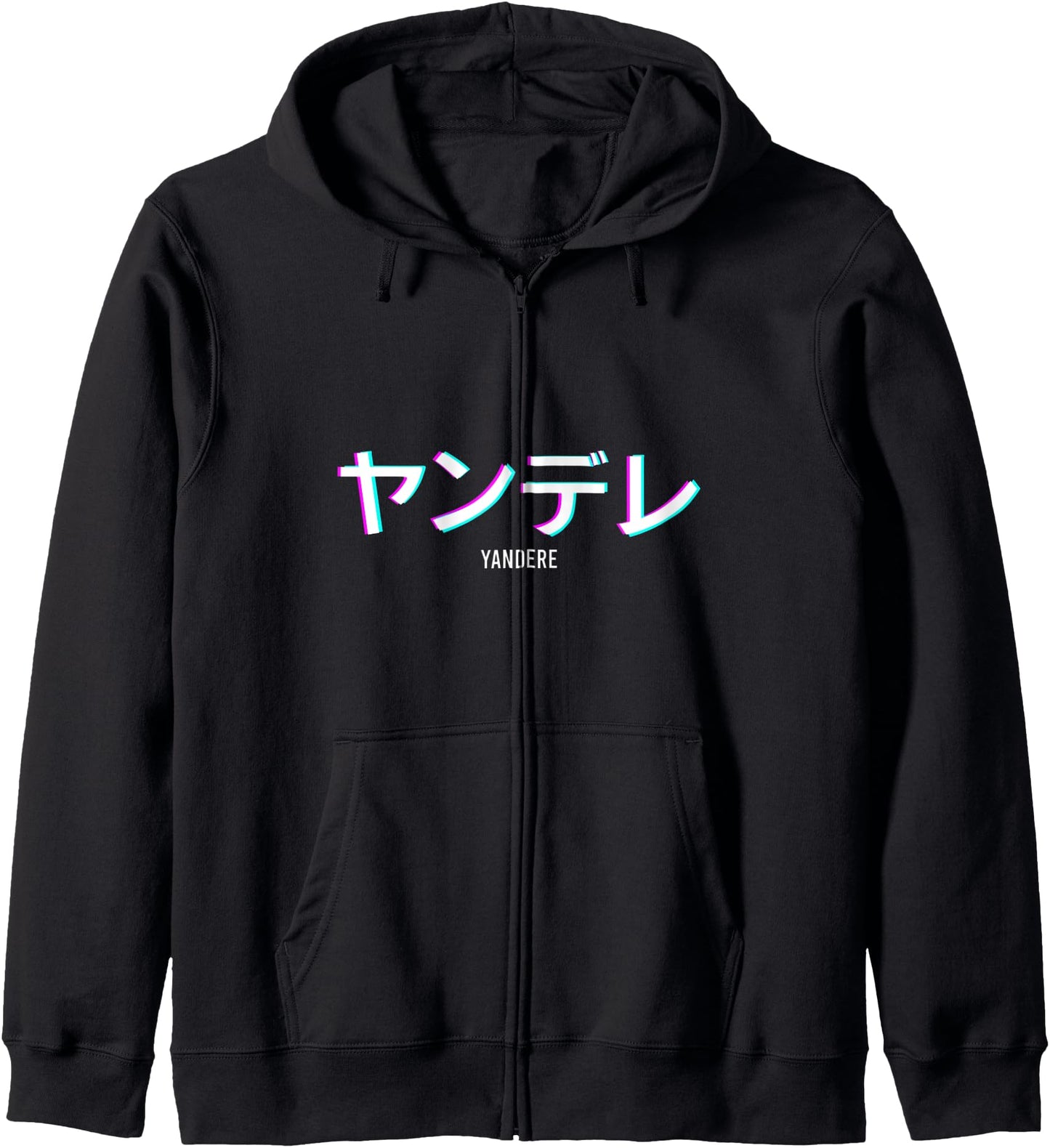 Yandere Vaporwave Aesthetic Anime Japanese Zip Hoodie