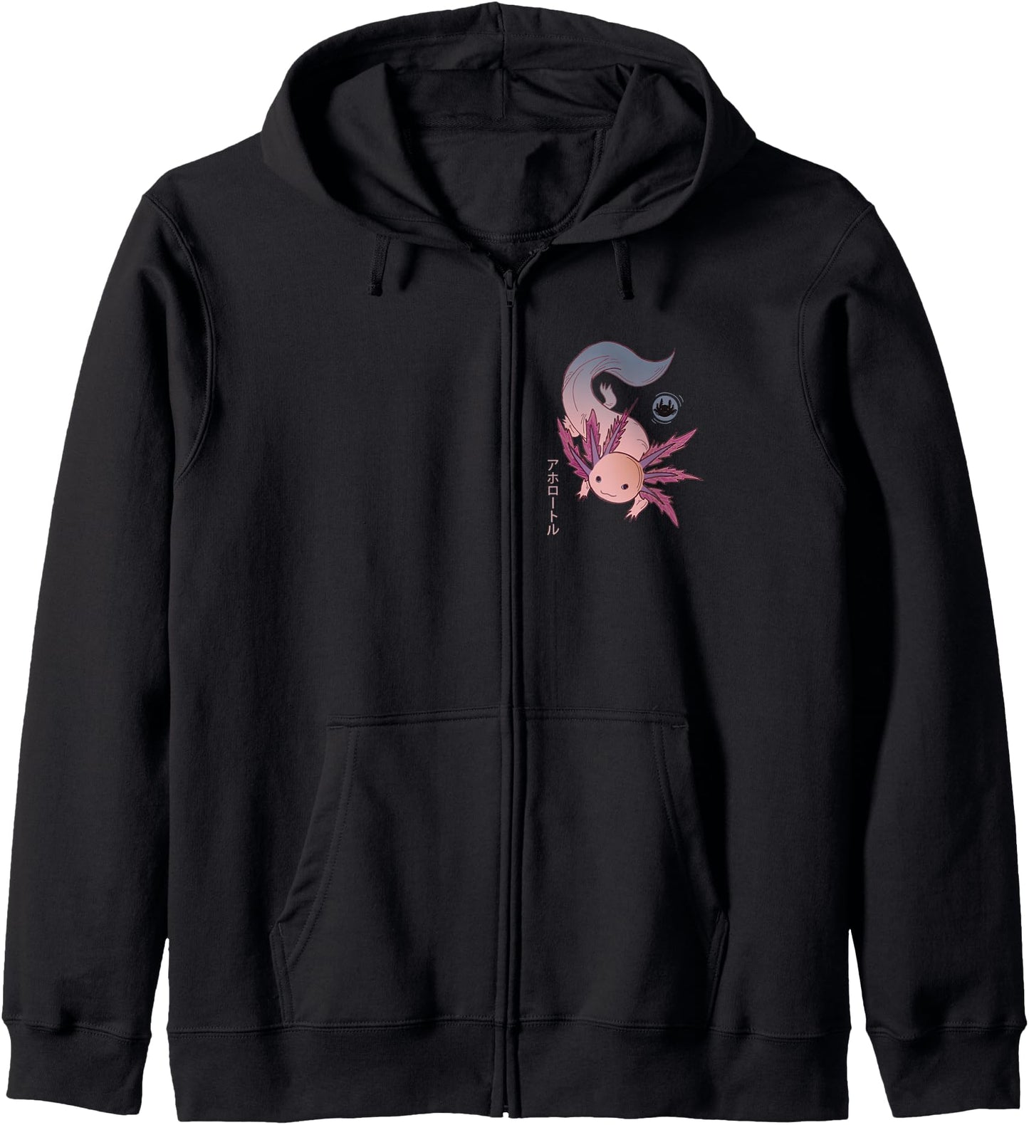 Axolotl Lovers Kawaii Amphibia Animals Japanese Art Zip Hoodie