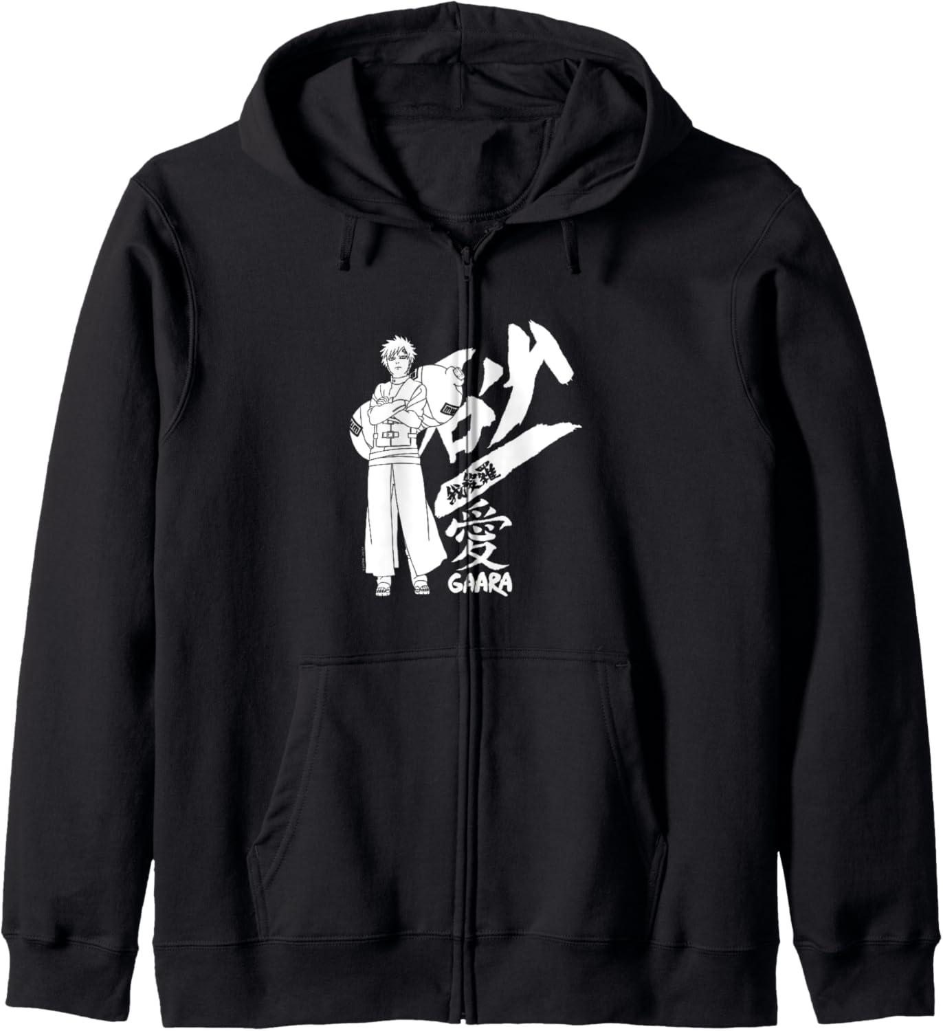 Naruto Shippuden Gaara Standing with Kanji Anime Hoodie
