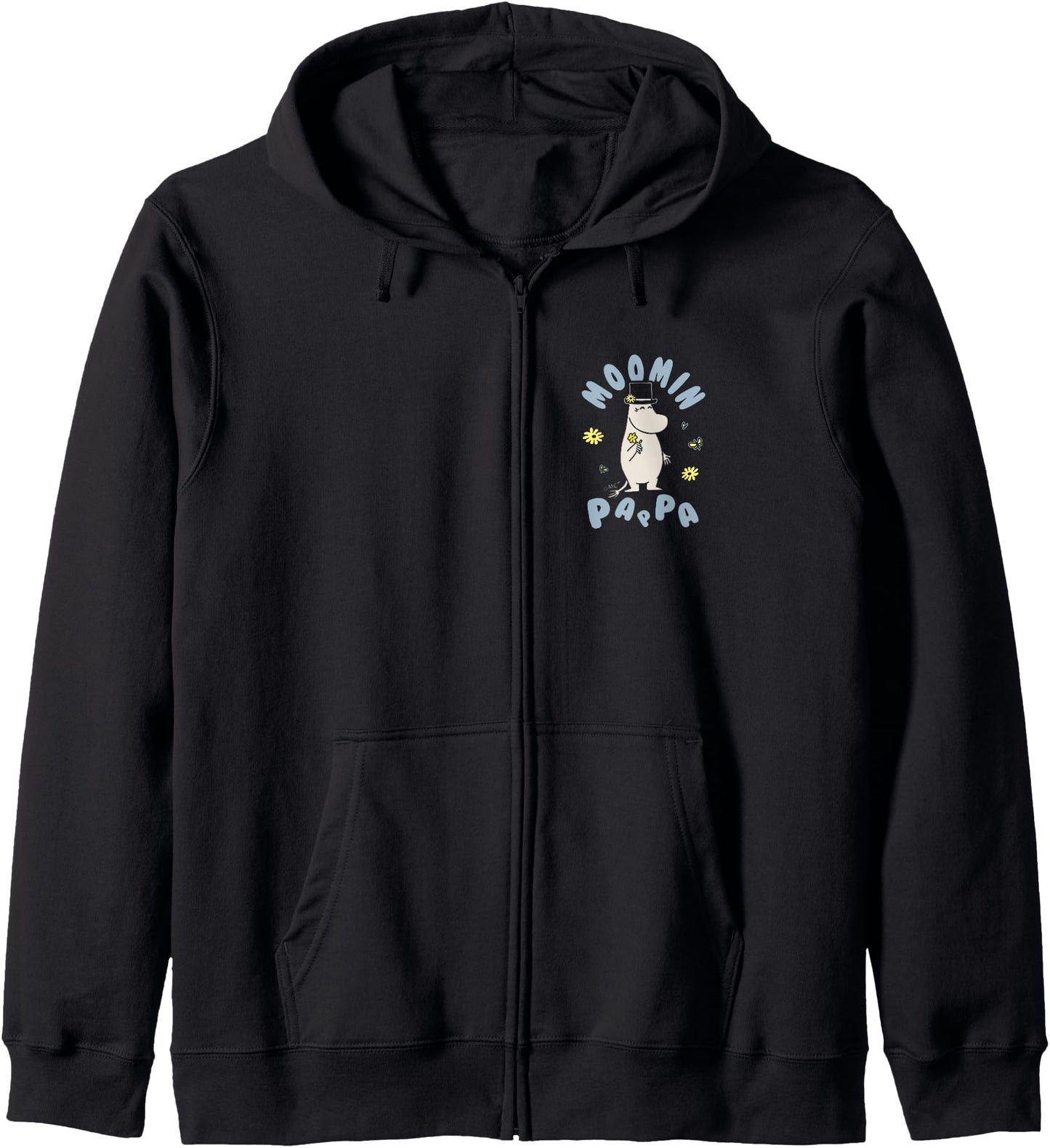 Moomin Moominpappa With Flowers Light Outline Zip Hoodie