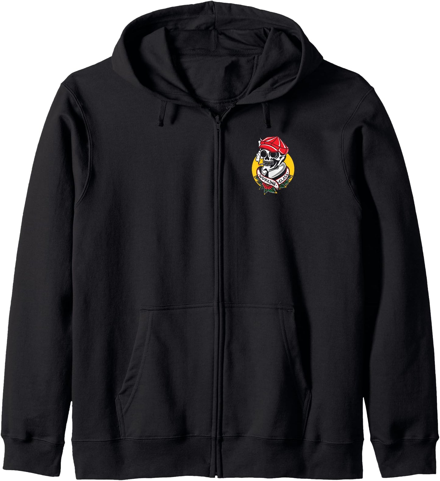 Working Class Ink Addict Inked Traditional Tattoo Flash Zip Hoodie
