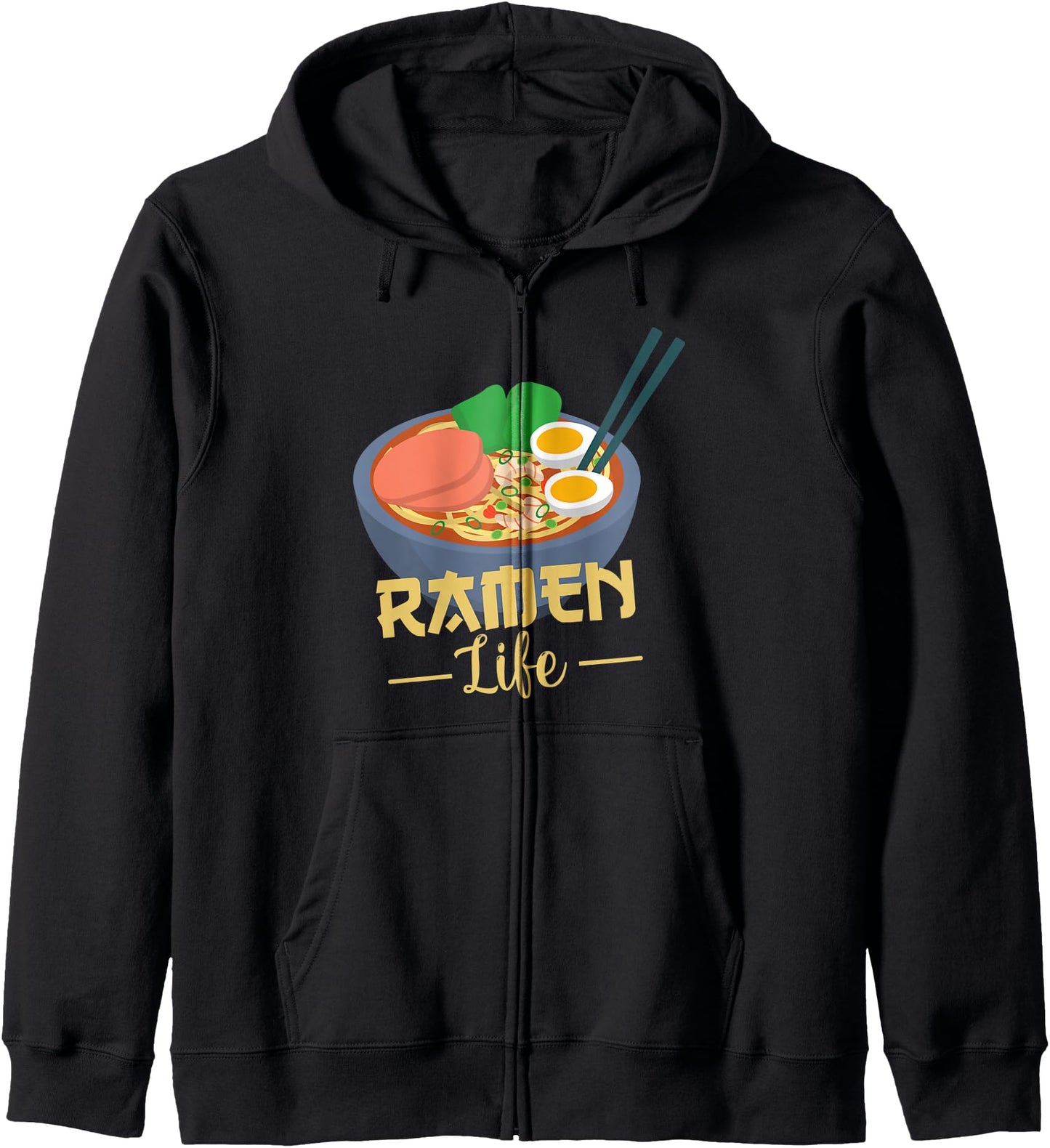 Ramen Tee Ramen Life Japanese Noodle Japanese Design Zip Hoodie