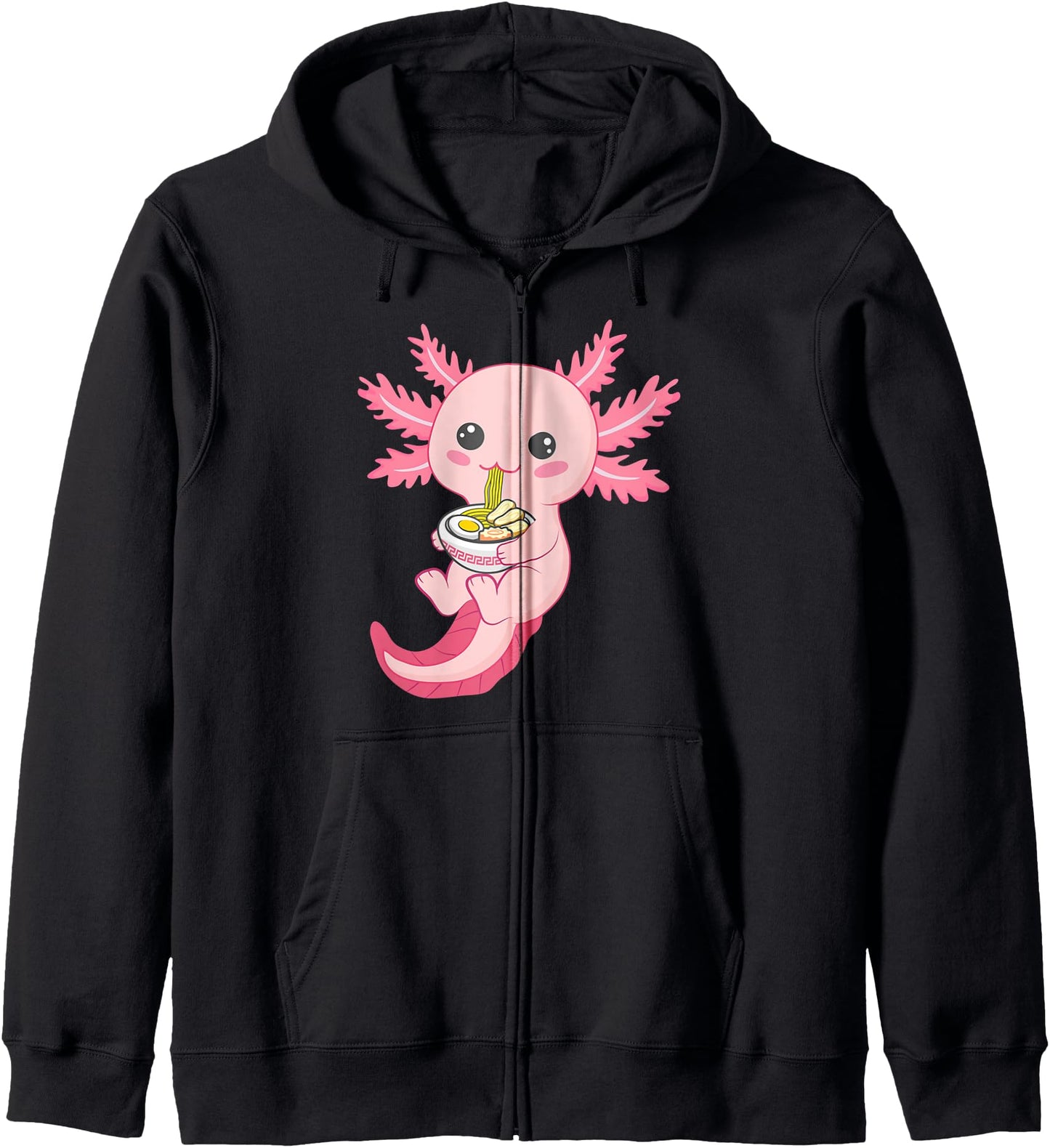 Kawaii Axolotl Eating Ramen Noodles Manga Lover Anime Hoodie