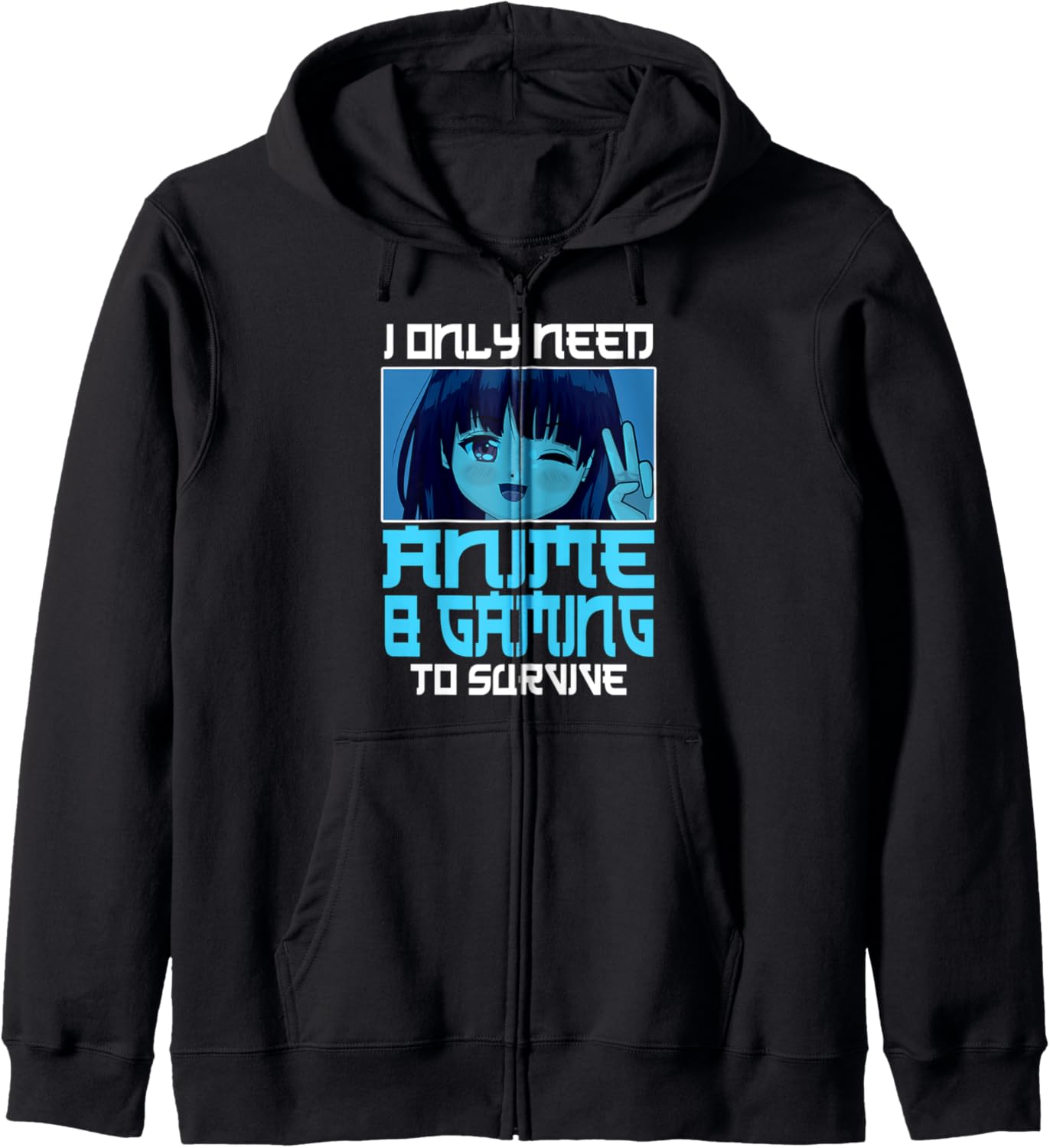 I only need anime & gaming to survive Anime merch Anime Hoodie
