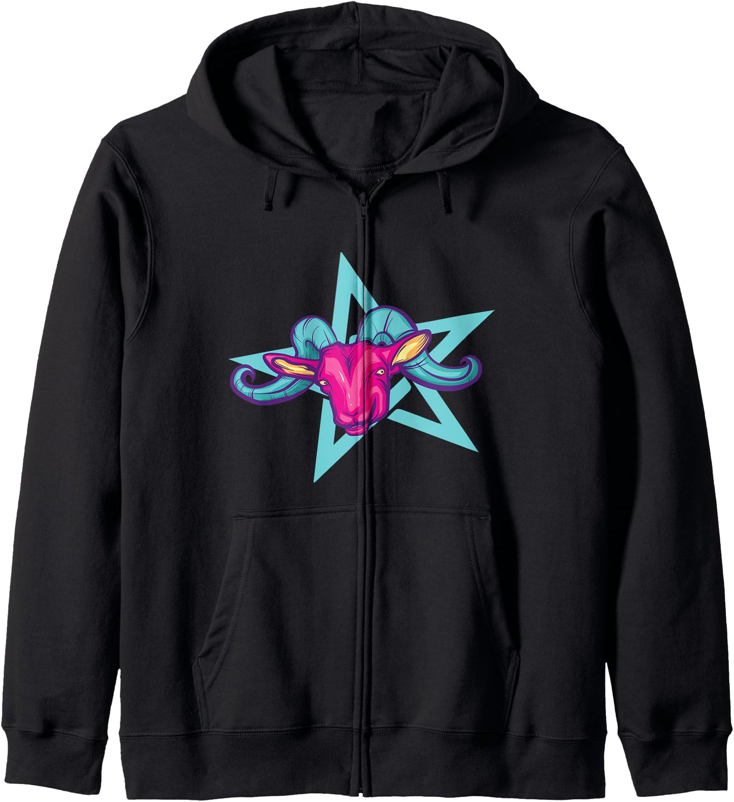 Pastel Goth Goat Pentagram Japanese Anime Kawaii Hoodie