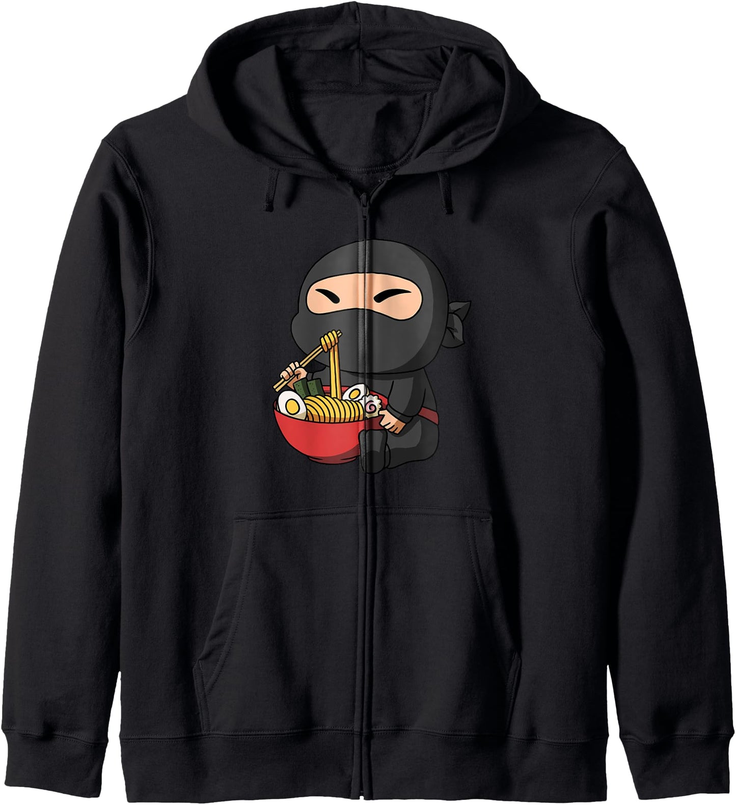 Kawaii Anime Ninja Asian Noodles Japanese Ramen Zip Hoodie