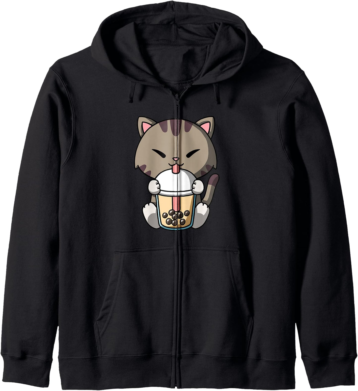 Kawaii Cat Boba Milk Tea Bubble Tea Anime Hoodie