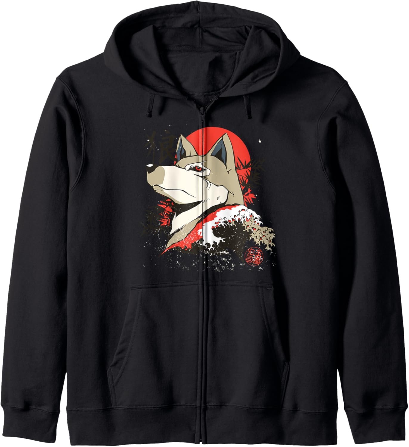 Wolf T-Shirts - Split Face Wolf Shirts Magical Anime Wolves Hoodie