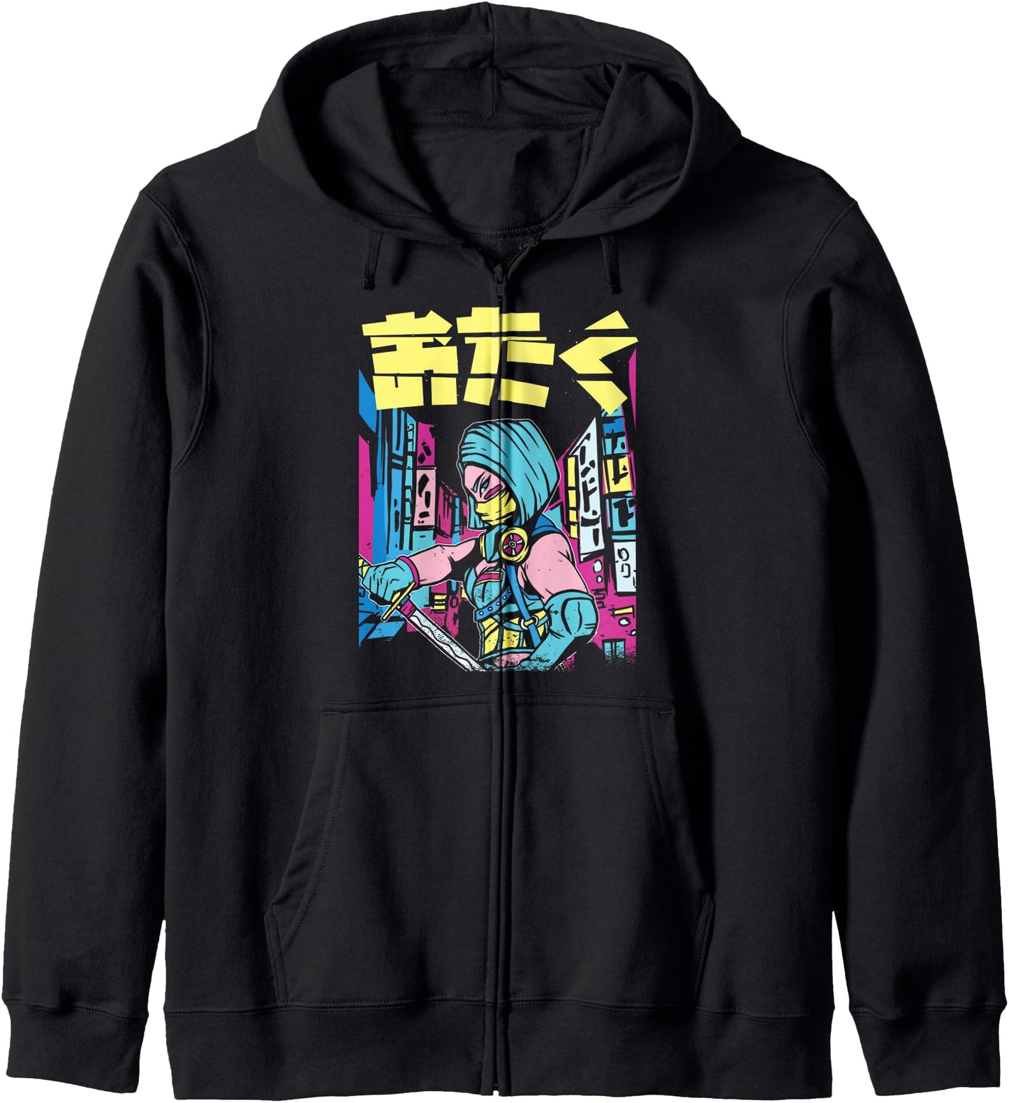 OTAKU URBAN NINJA - Anime Tee Japanese Gift Zip Hoodie