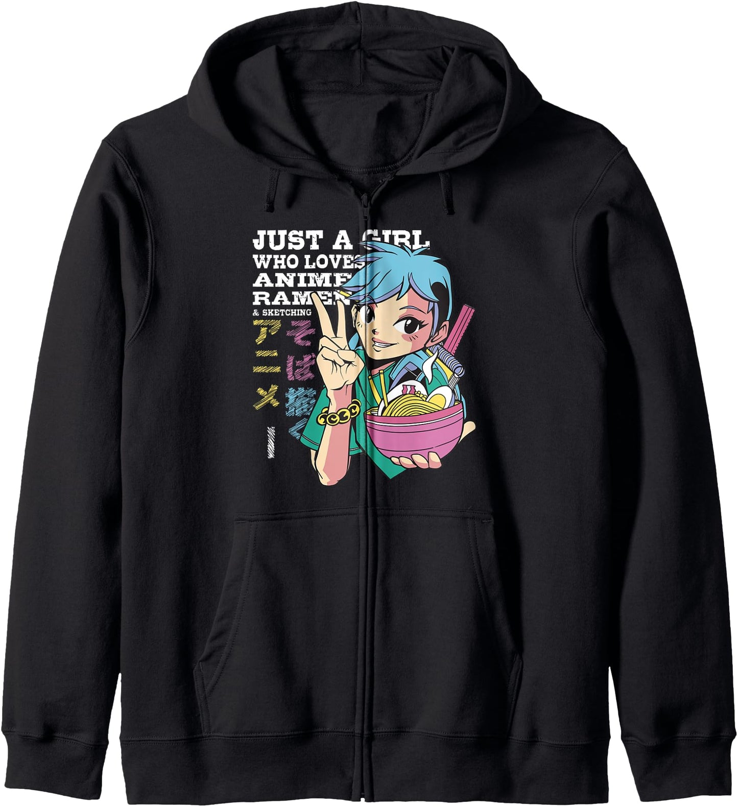 Just A Girl Who Loves Anime Ramen And Sketching Anime Lover Hoodie
