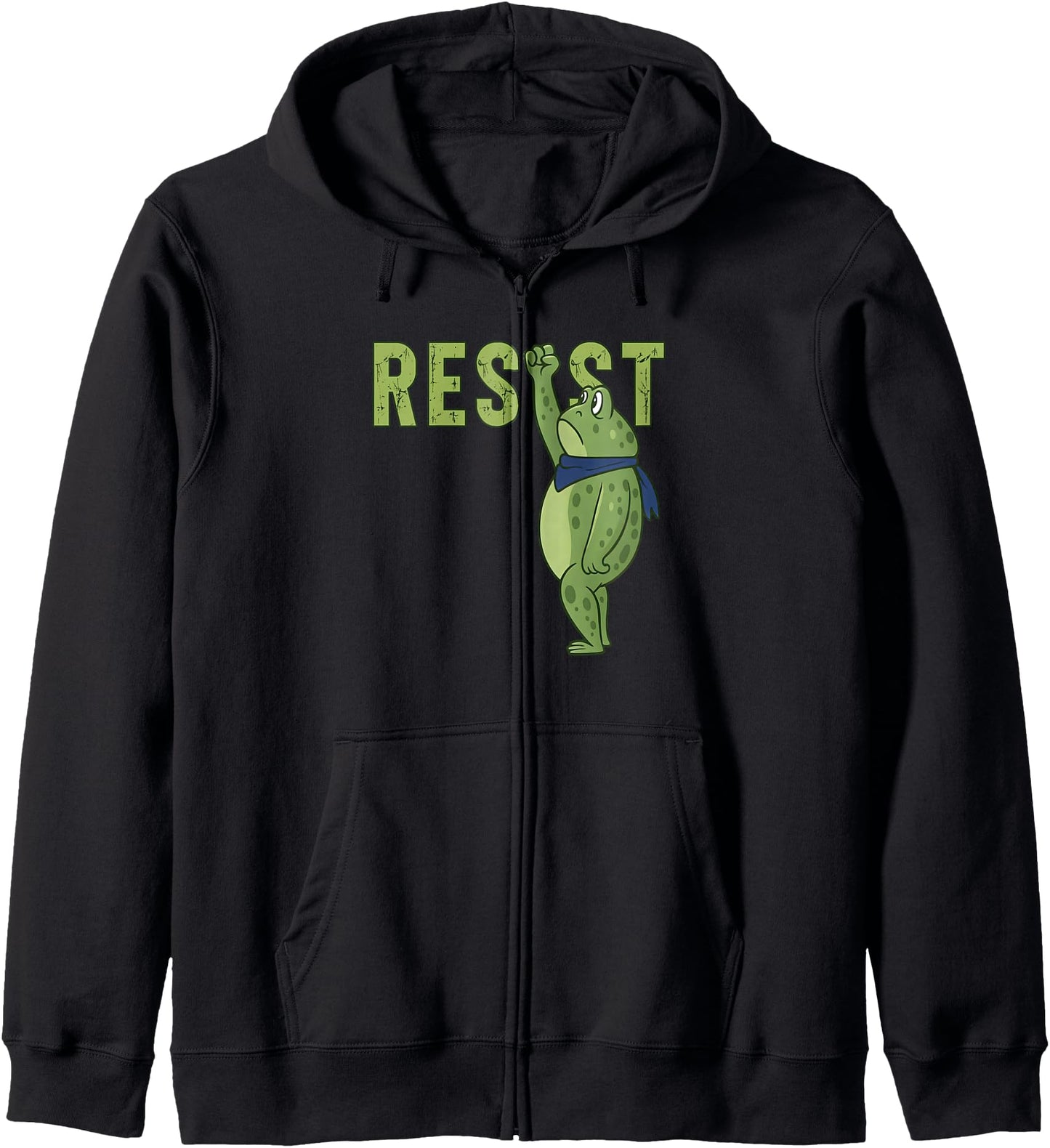Frog Resist Portland Frog Protest - Portland Frog Activist Zip Hoodie