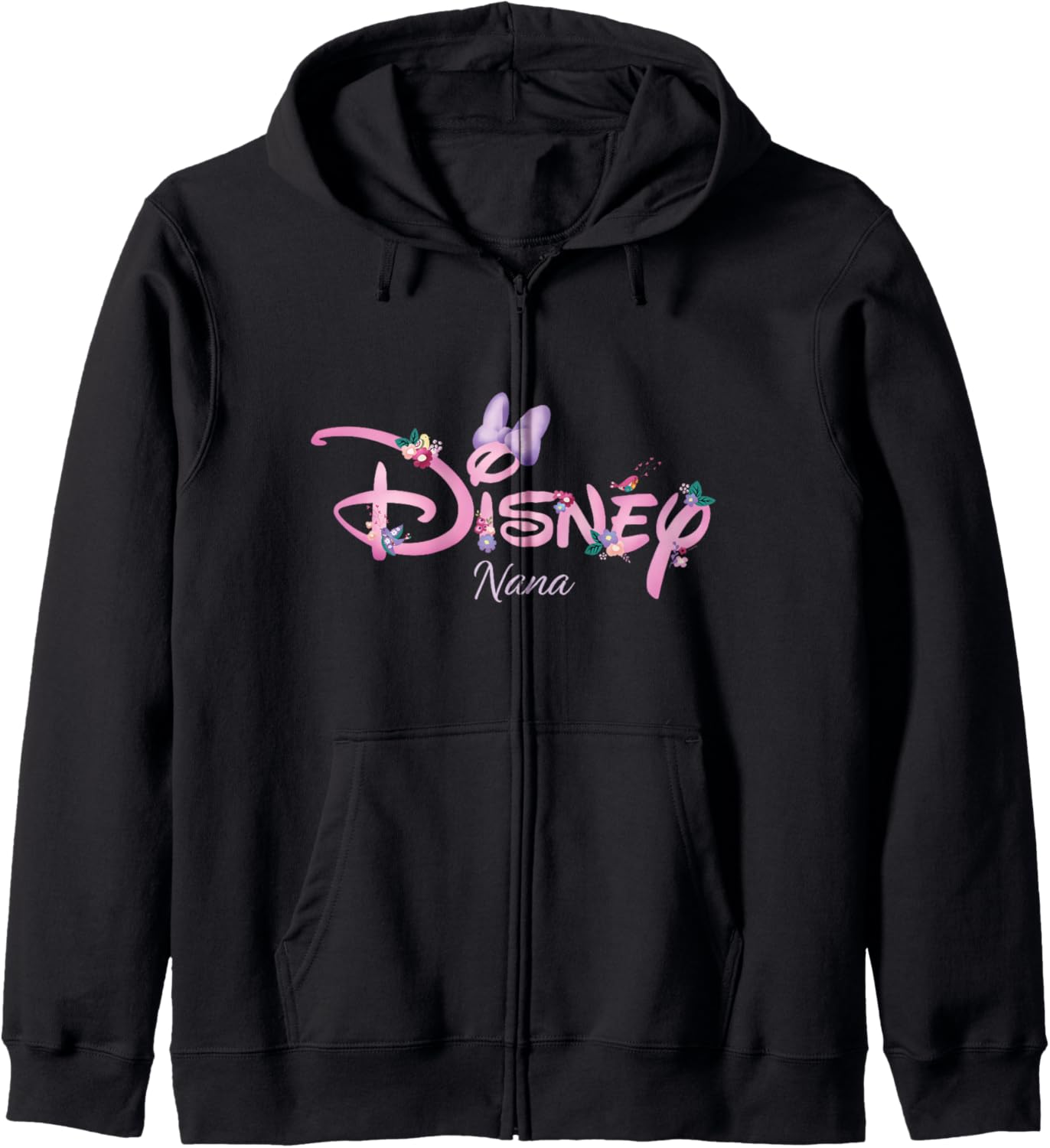 Disney Nana Minnie Mouse Logo Family Trip Mother\u2019s Day Gift Zip Hoodie