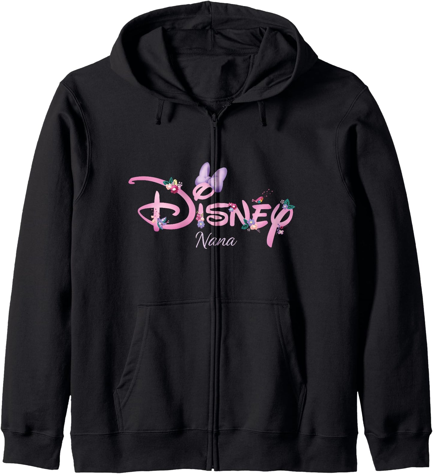 Disney Nana Minnie Mouse Logo Family Trip Mother's Day Gift Zip Hoodie