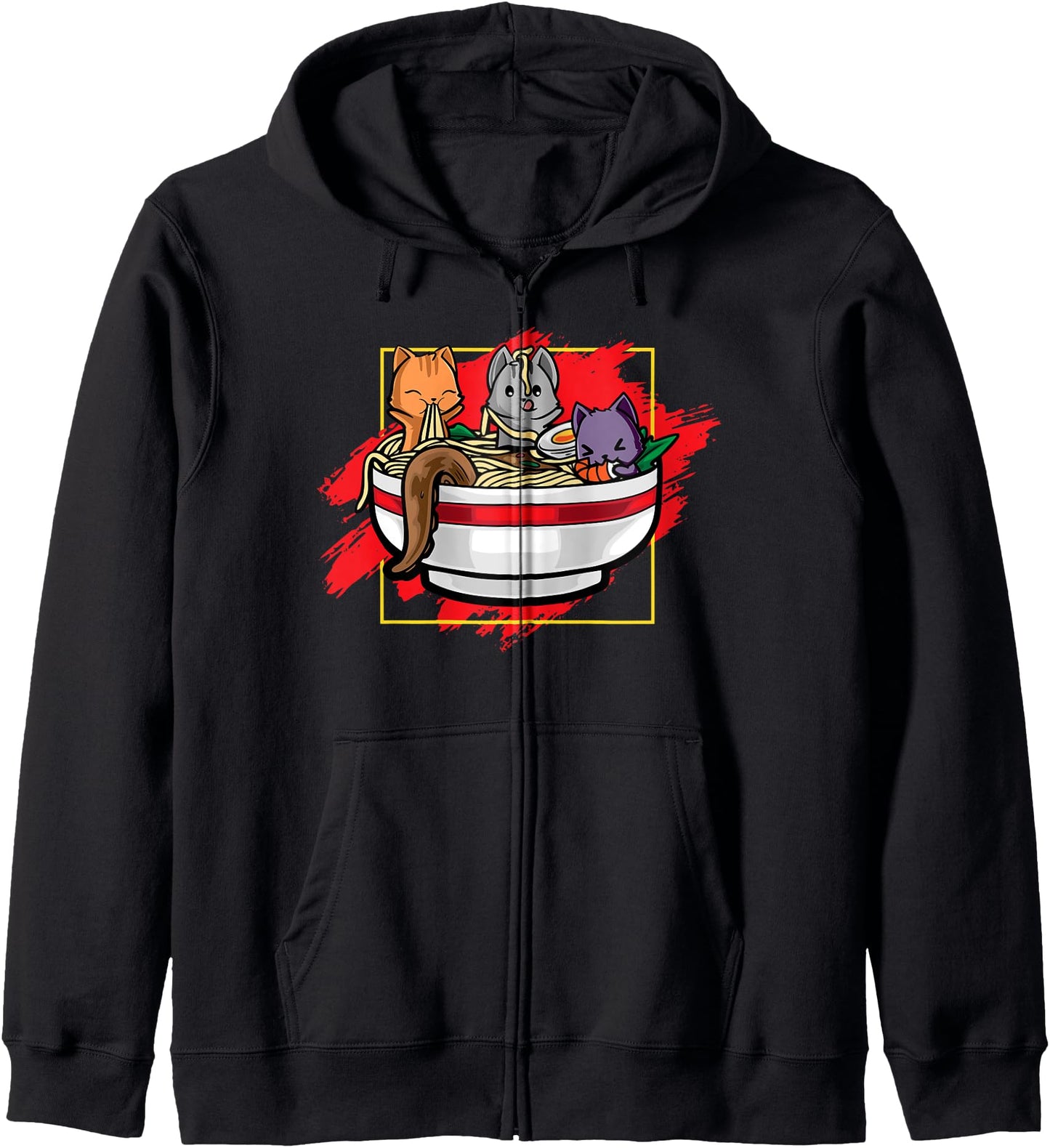 Ramen Cat Feline Kitten Chapstick Kawaii Otaku Cartoon Anime Hoodie