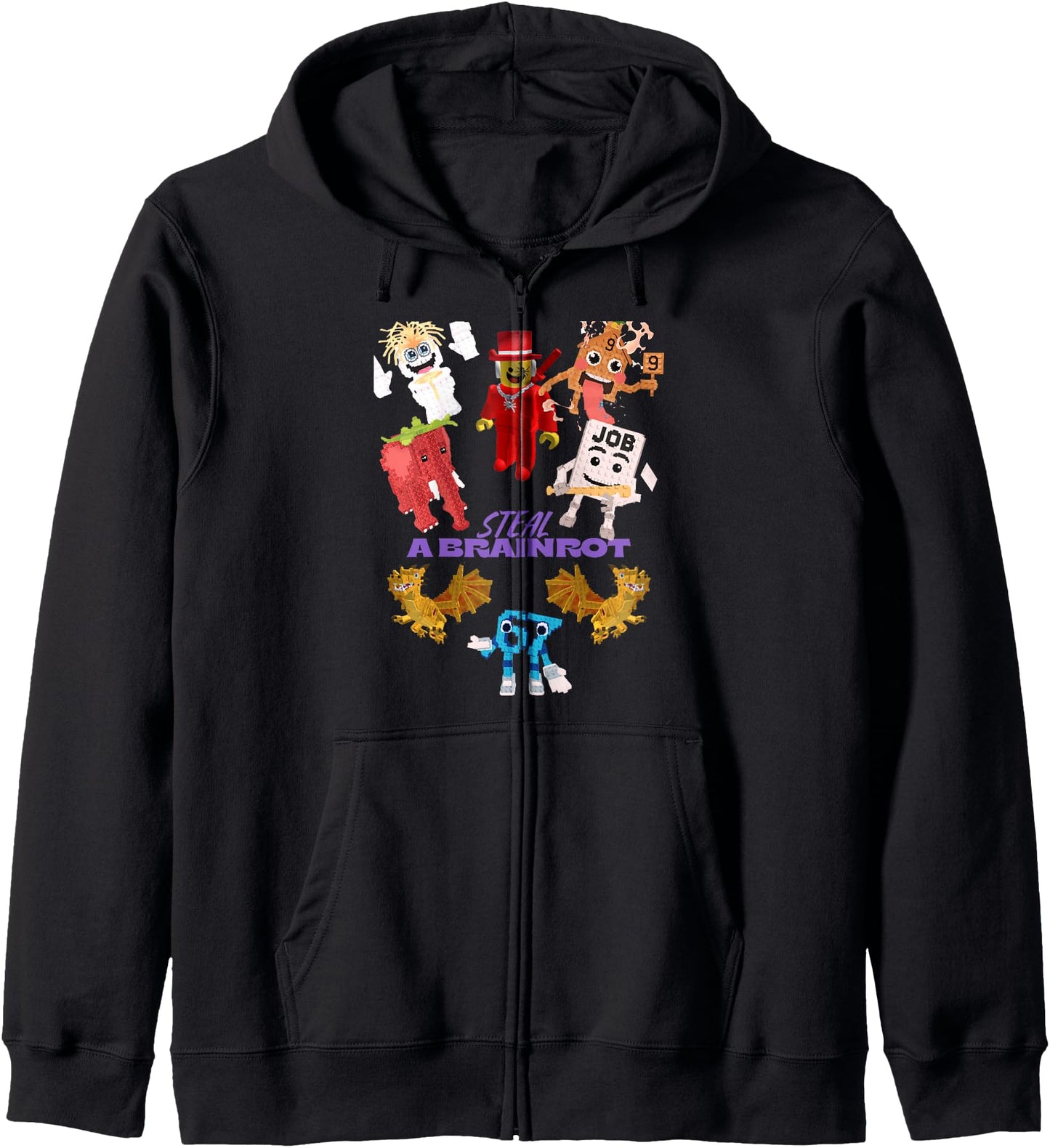 steal a brainrot Zip Hoodie