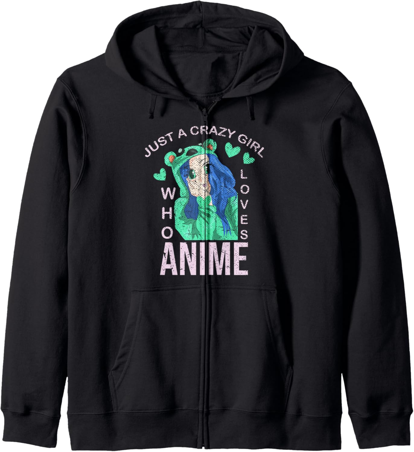Japanese Anime Lover Girls Women Otaku Manga Kawaii Anime Zip Hoodie