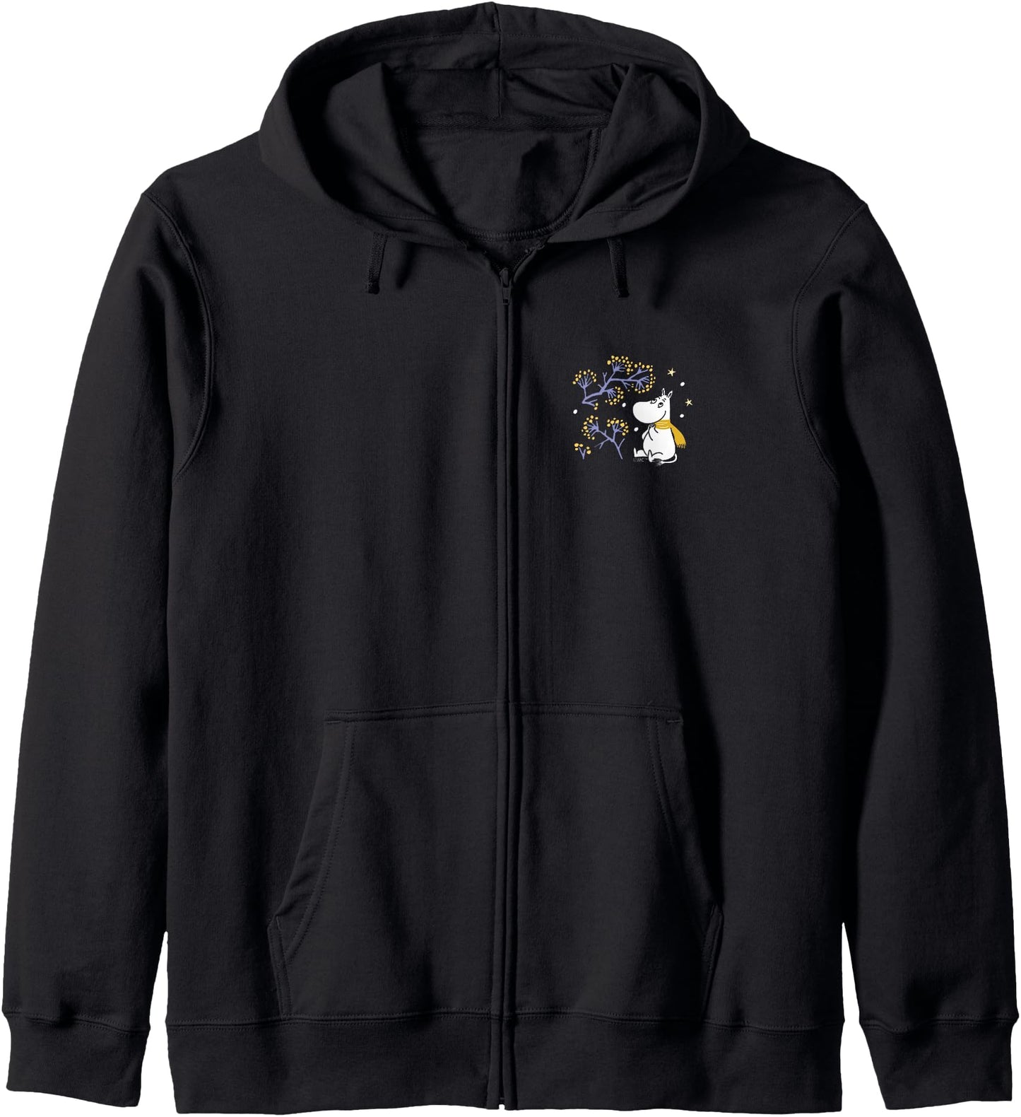 Moomin Moomintroll Watching The Snow Winter Zip Hoodie