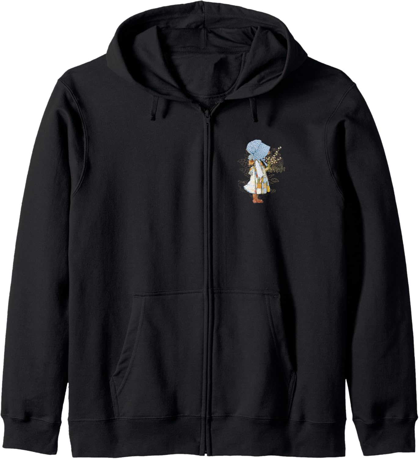 Holly Hobbie Classic Hat And Flowers Zip Hoodie