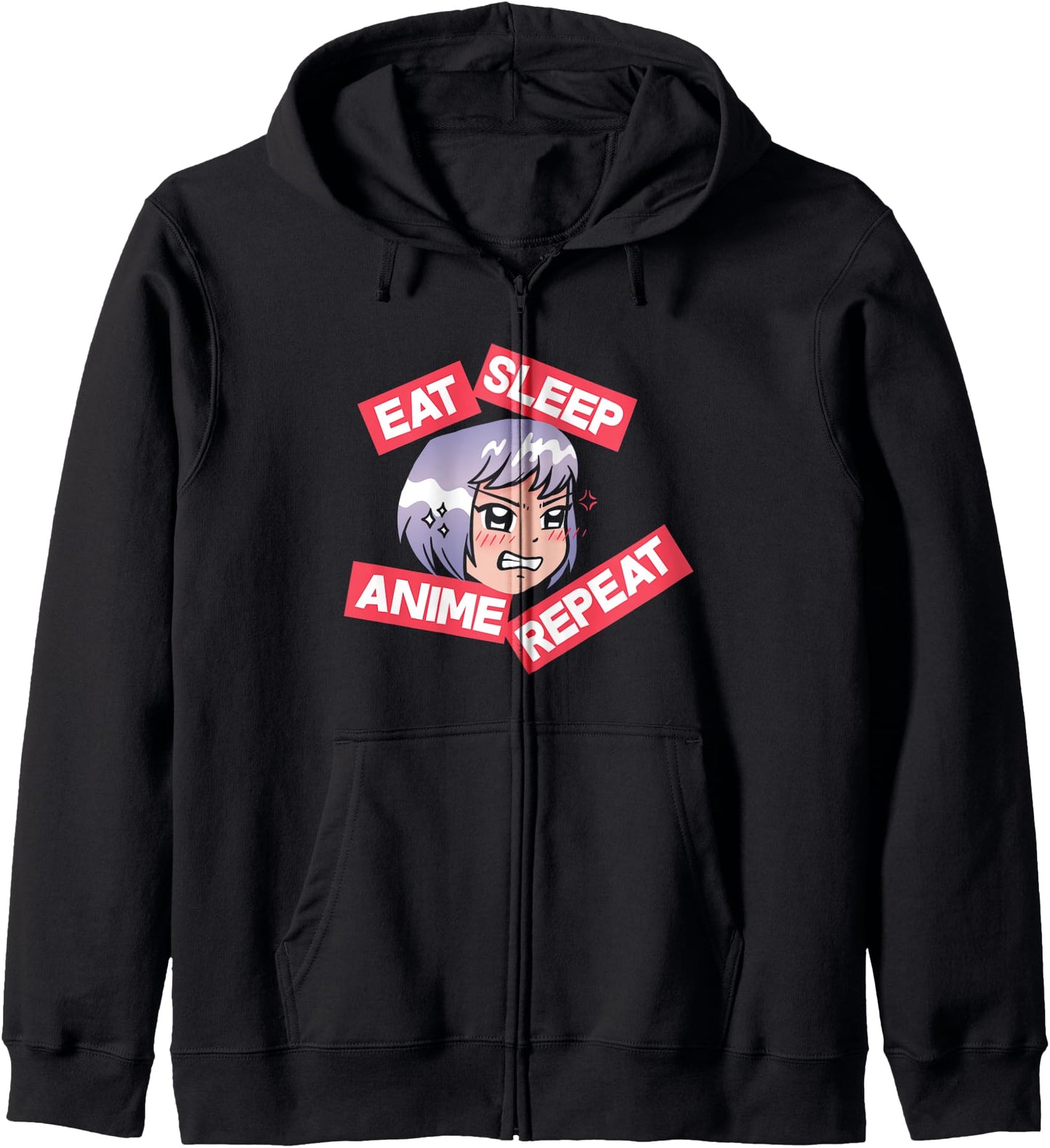 Eat Sleep Anime Repeat Girls Anime Lovers Anime Hoodie