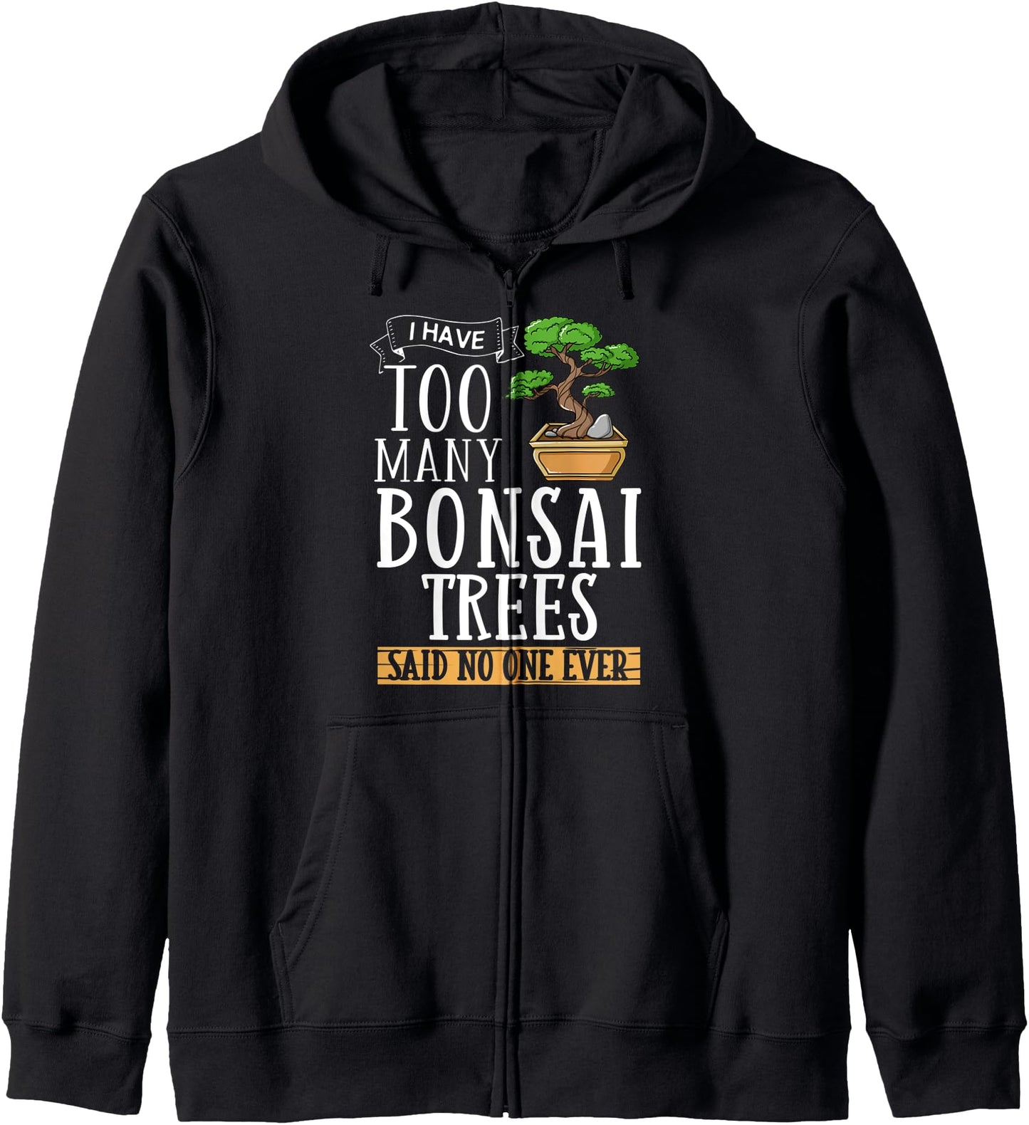 Bonsai Tree Plant Indoor Garden Pots Japanese Zip Hoodie