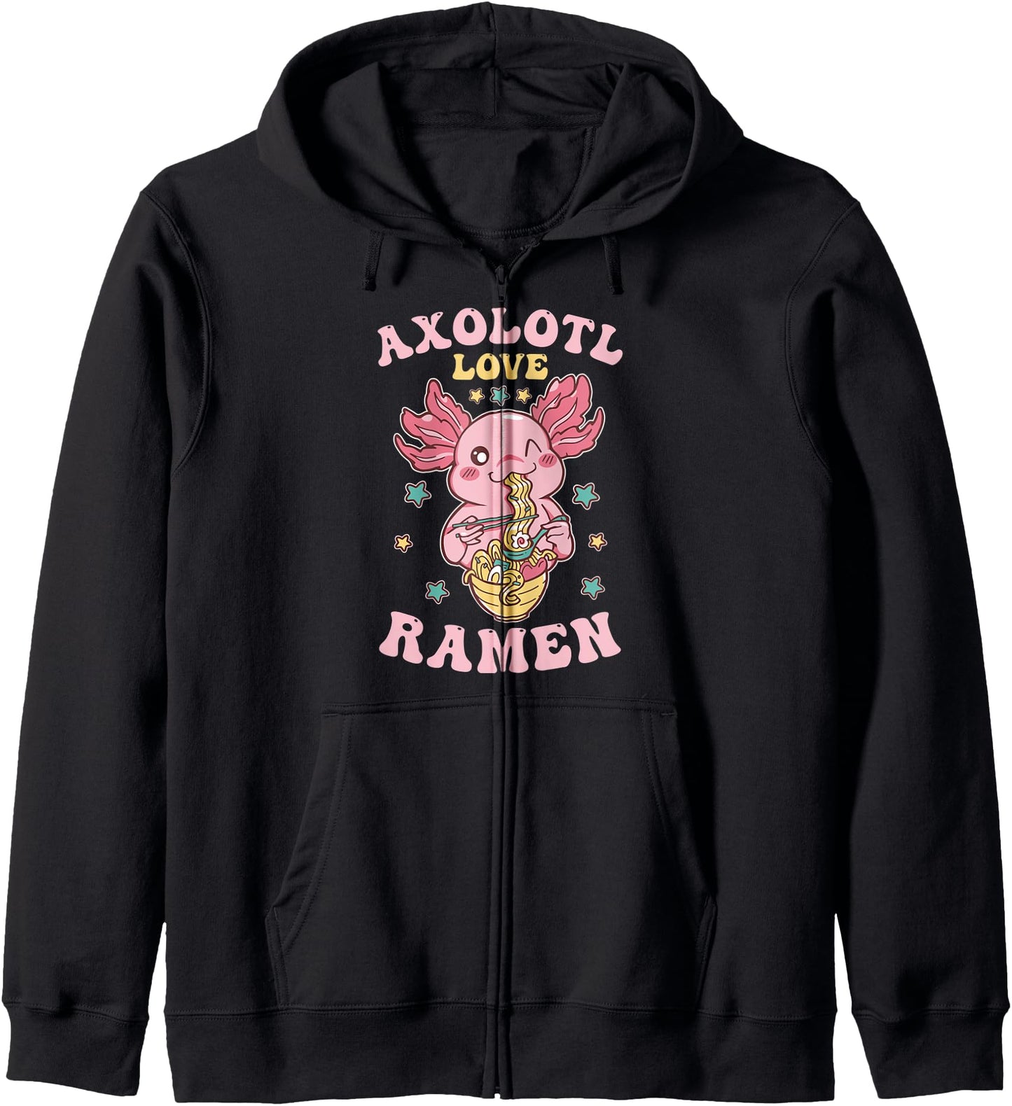 Funny Kawaii Axolotl Love Ramen Japanese Anime Manga Hoodie