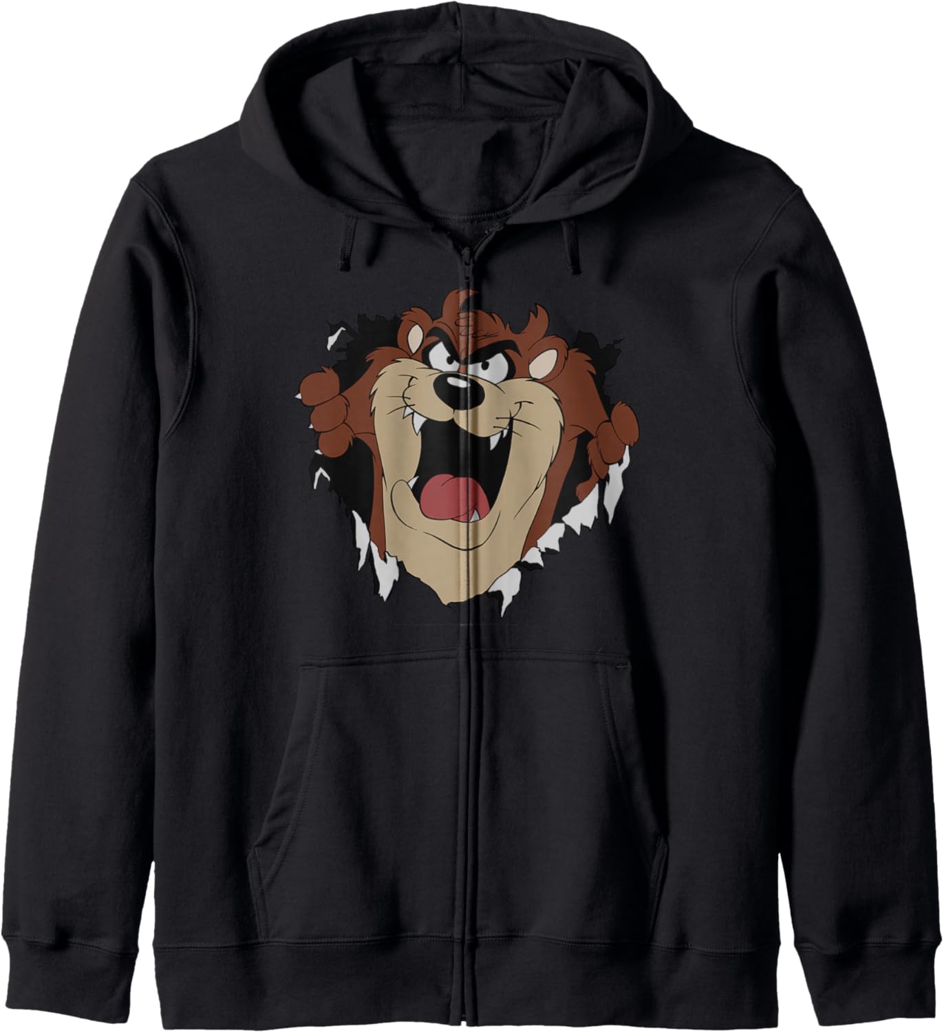 Looney Tunes Taz Rip Through Portrait Zip Hoodie