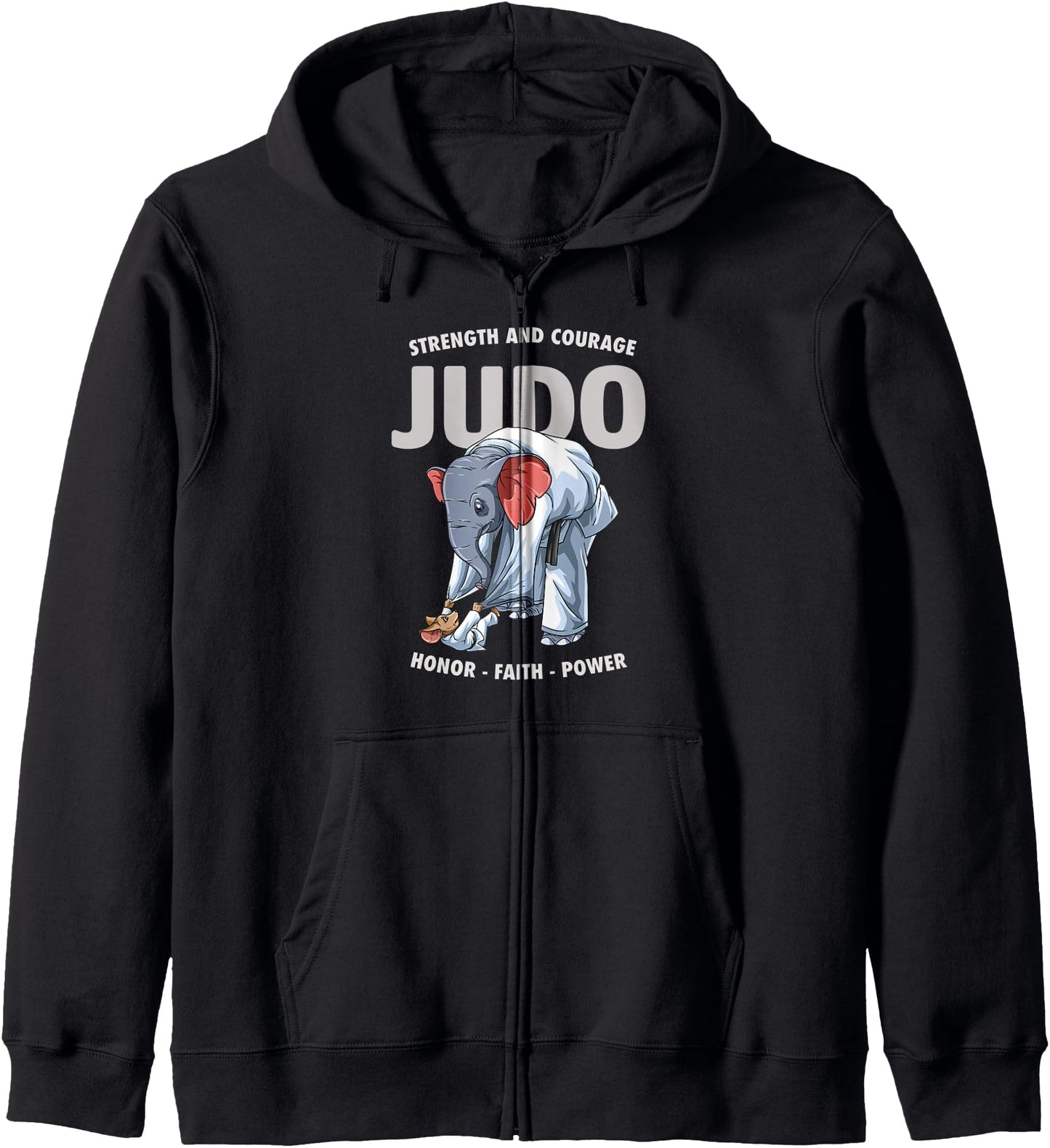 Funny Judo Animals - Cute Japanese Martial Arts Judo Zip Hoodie