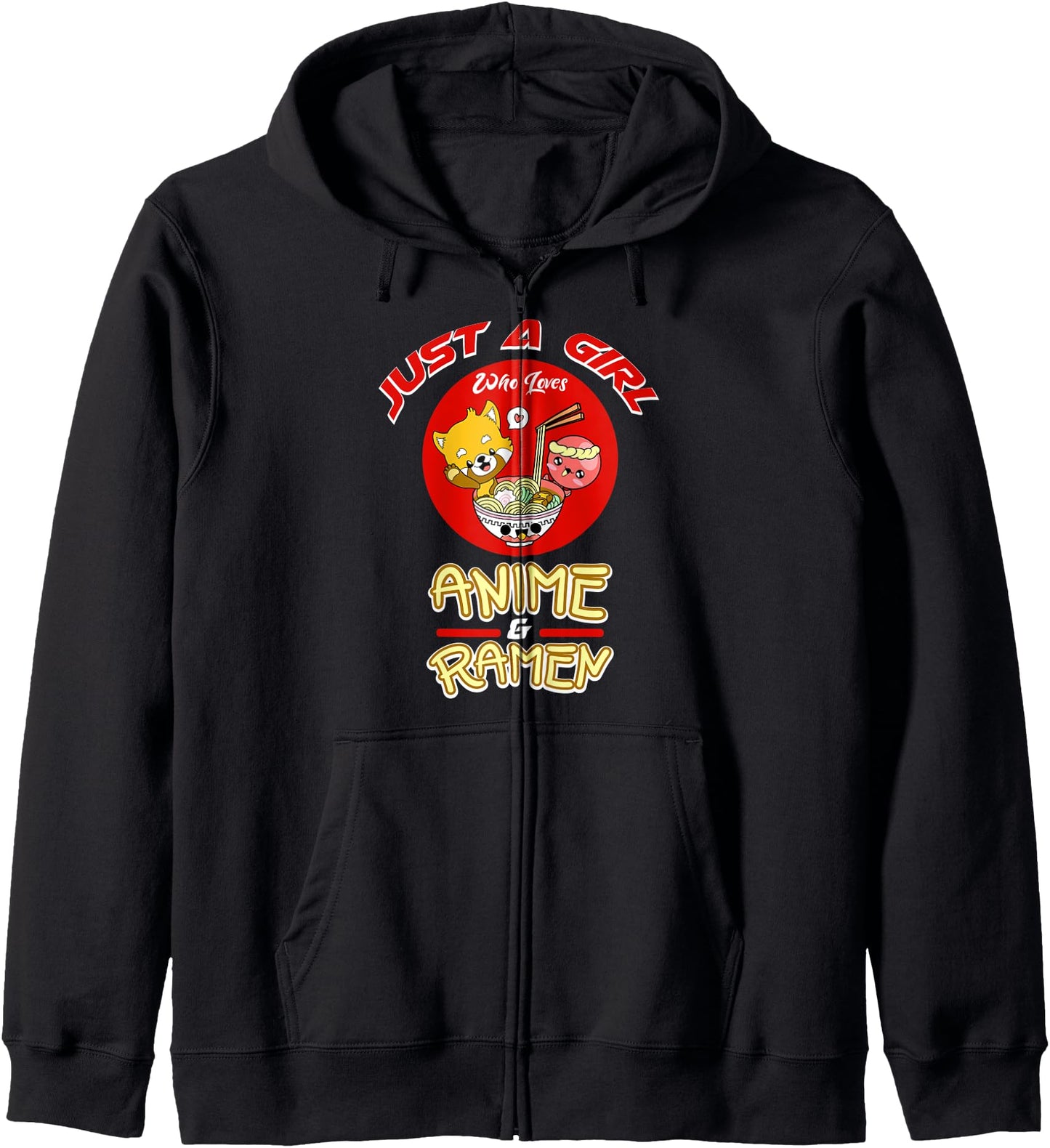 Just A Girl Who Loves Anime & Ramen Kawaii Anime Merch Hoodie