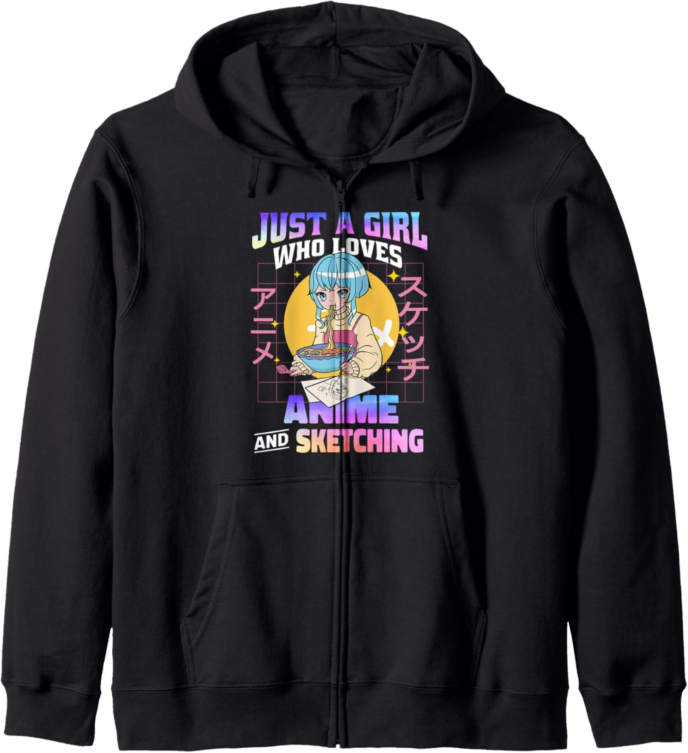 Just A Girl Who Loves Anime Ramen And Sketching Japan Anime Hoodie