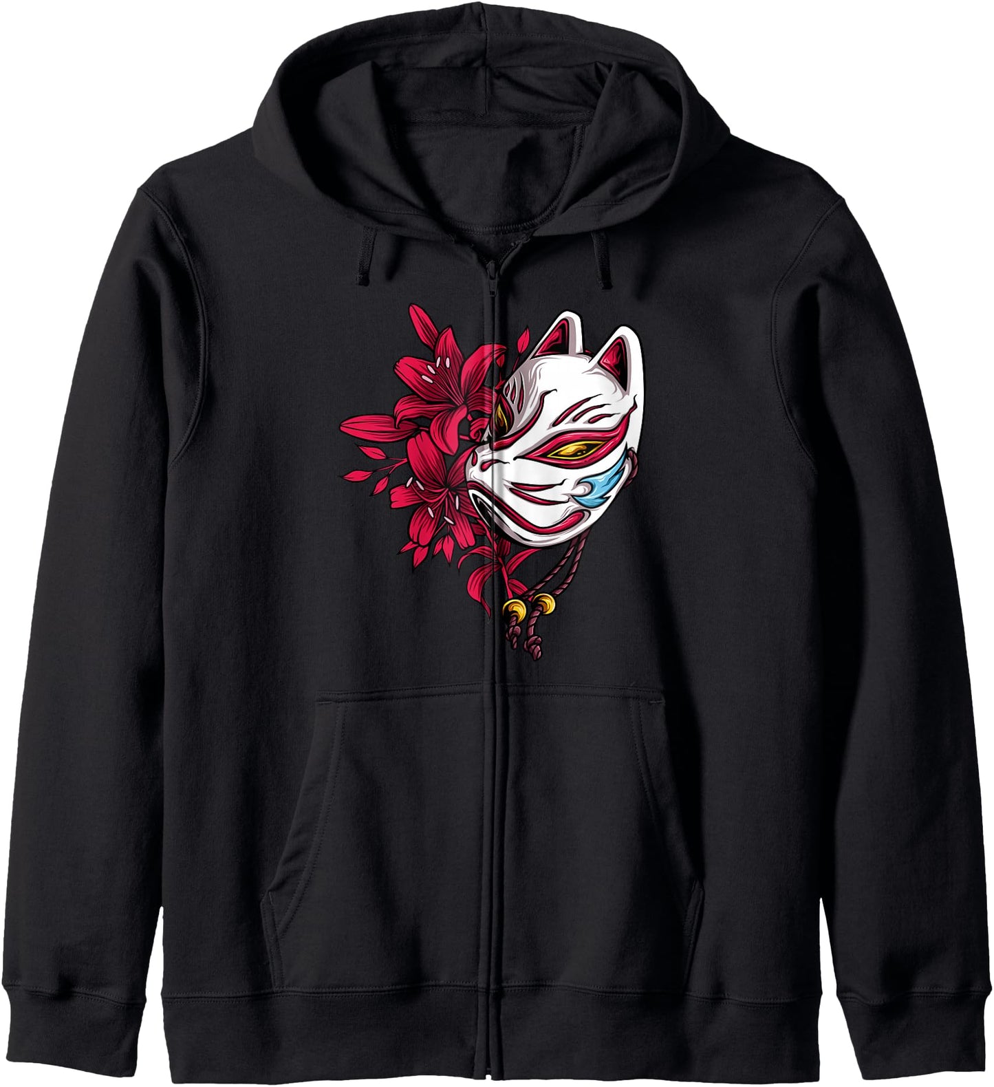 Kitsune the Japanese Nine Tailed Fox Zip Hoodie