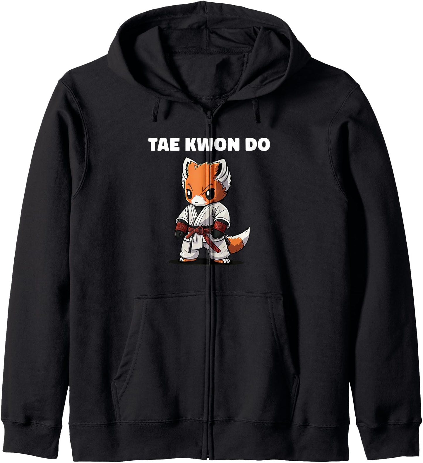 Taekwondo TKD Fox Kid Fighter Zip Hoodie