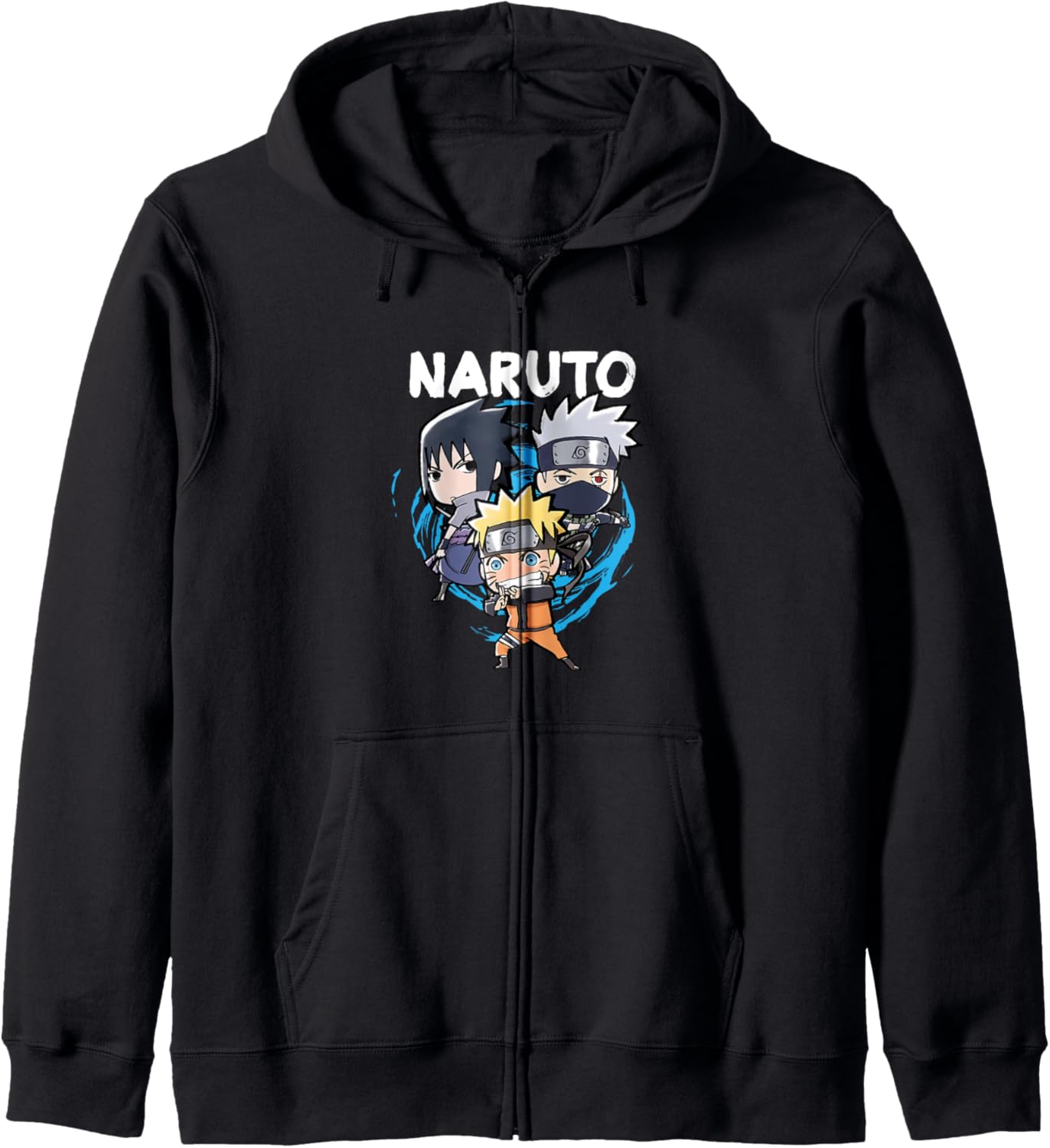 Naruto Shippuden Team 7 Chibi Group Anime Zip Hoodie