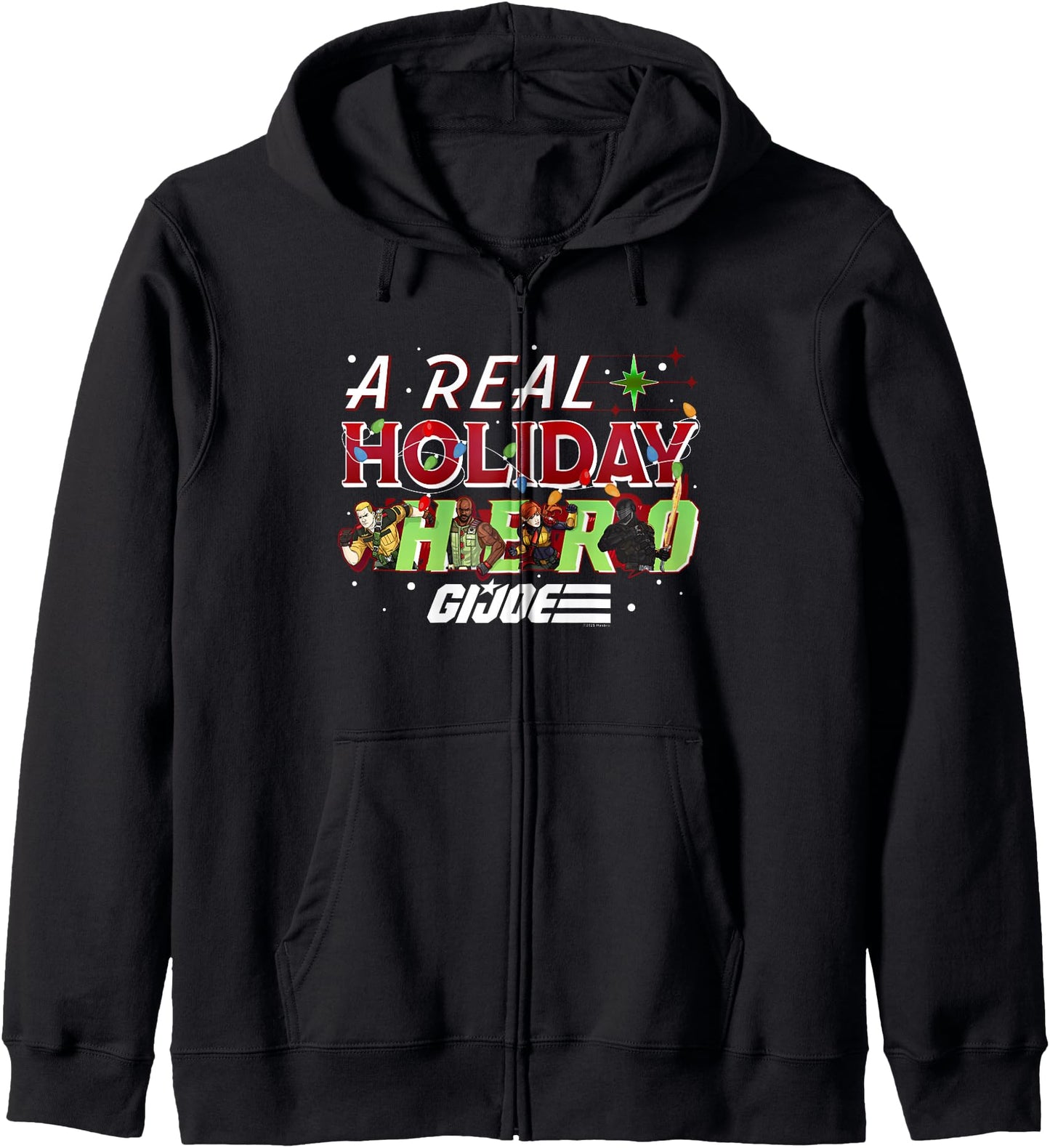 G.I. Joe Christmas A Real Holiday Hero Main Characters Zip Hoodie