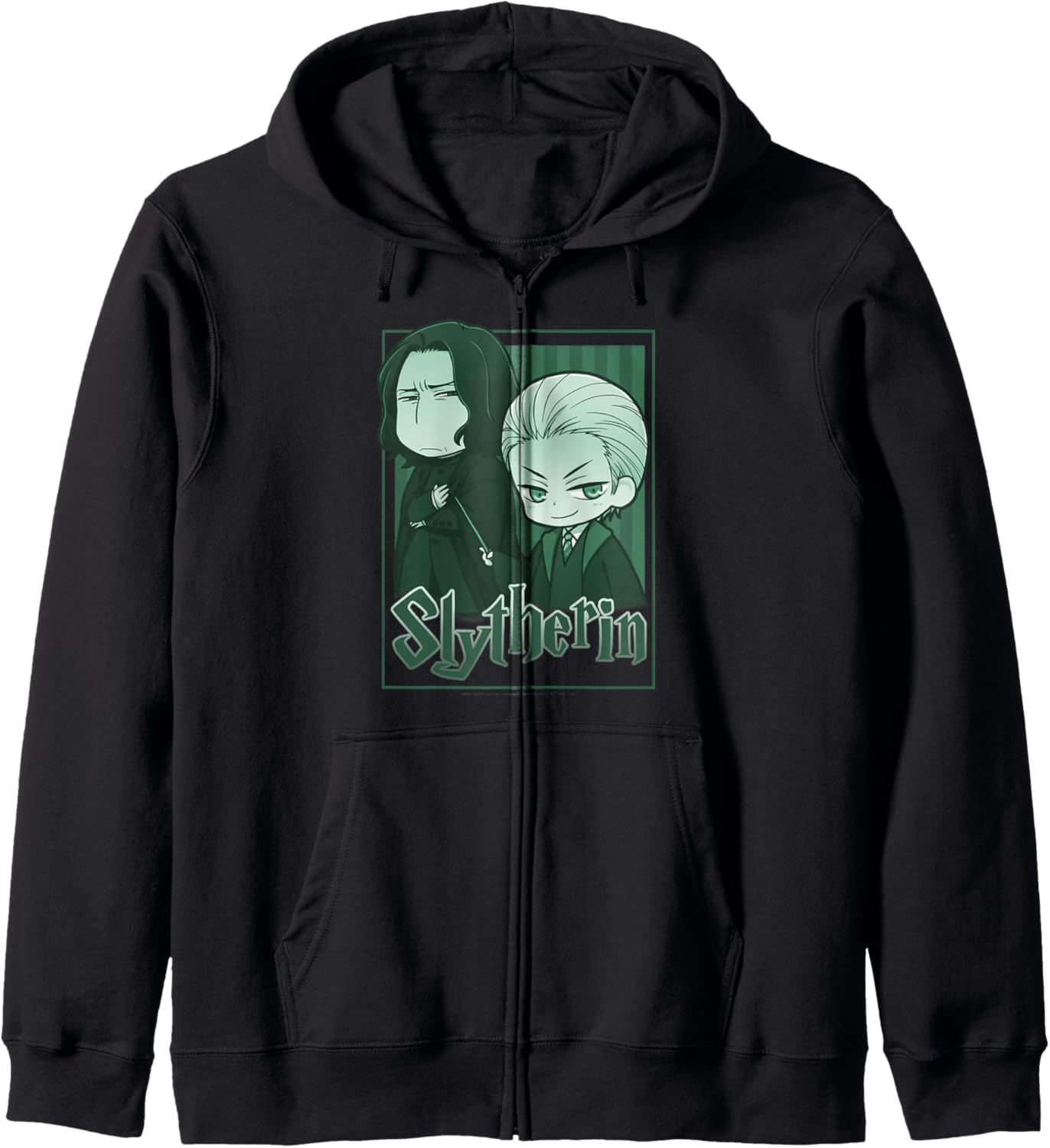 Harry Potter Slytherin Snape & Draco Anime Zip Hoodie